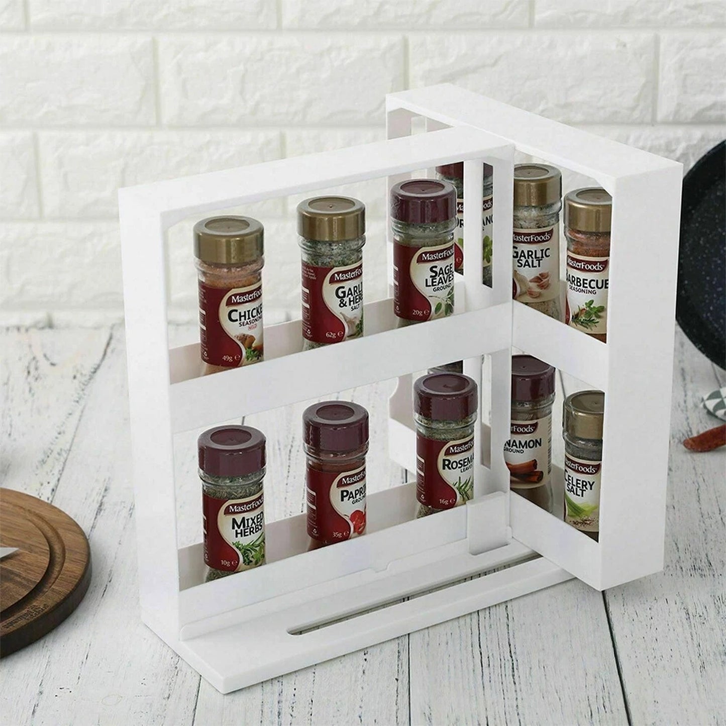 Pull Out Cabinet Spice Rack Organizer for Kitchen Storage