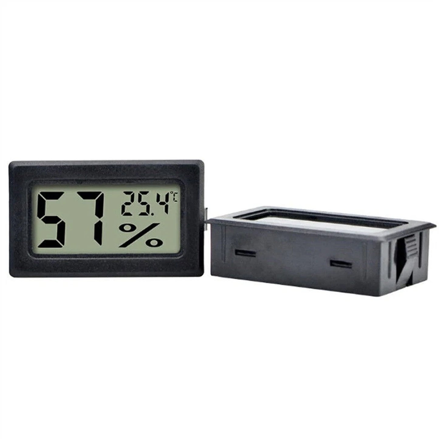 Black Mini LCD Thermometer Hygrometer Indoor Temperature Humidity Gauge Hygrometer Indoor Temperature Humidity Gauge