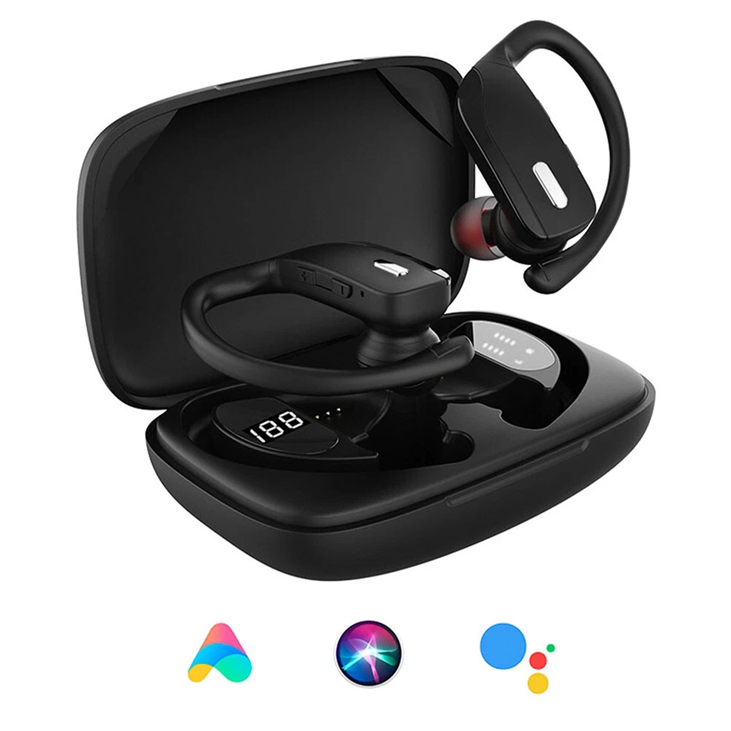 Sweatproof Bluetooth Wireless Sports Earbuds with Mic