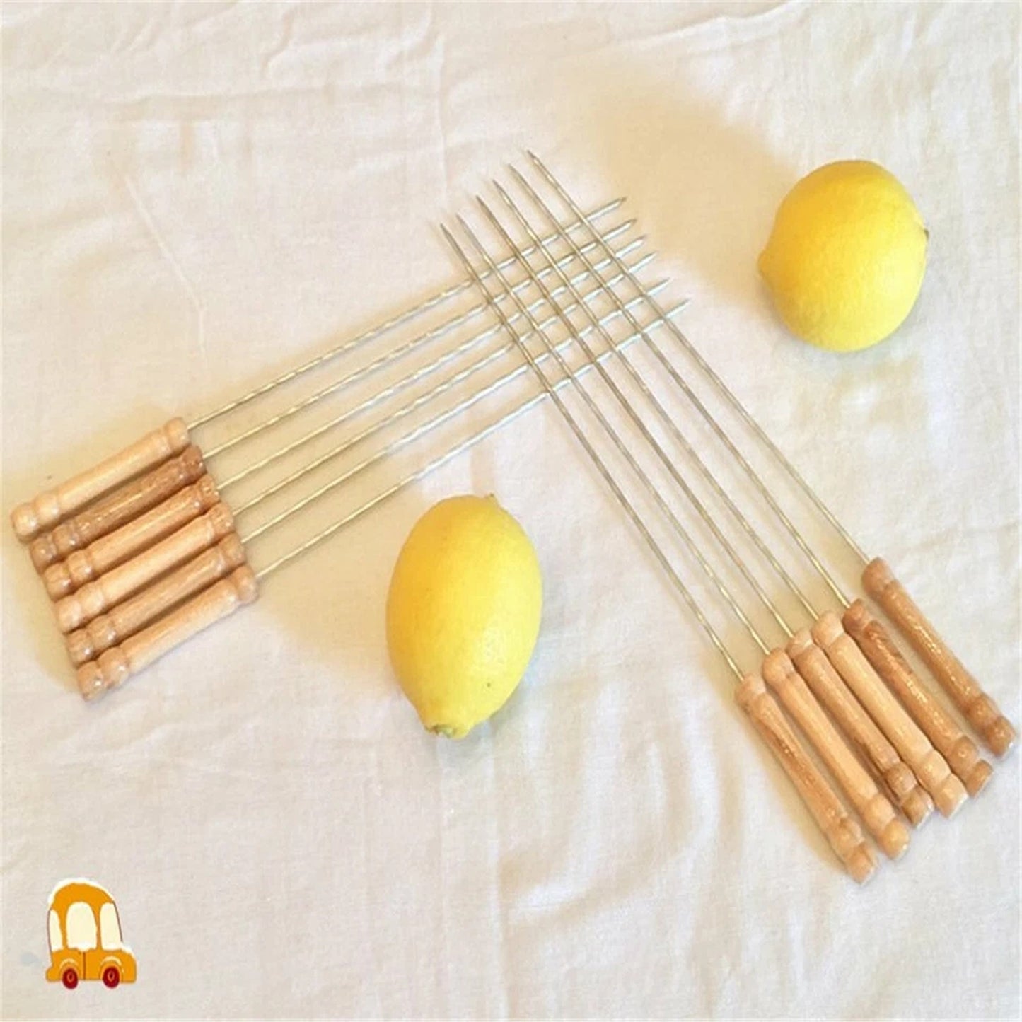 24 Piece Stainless Steel BBQ Skewer Set