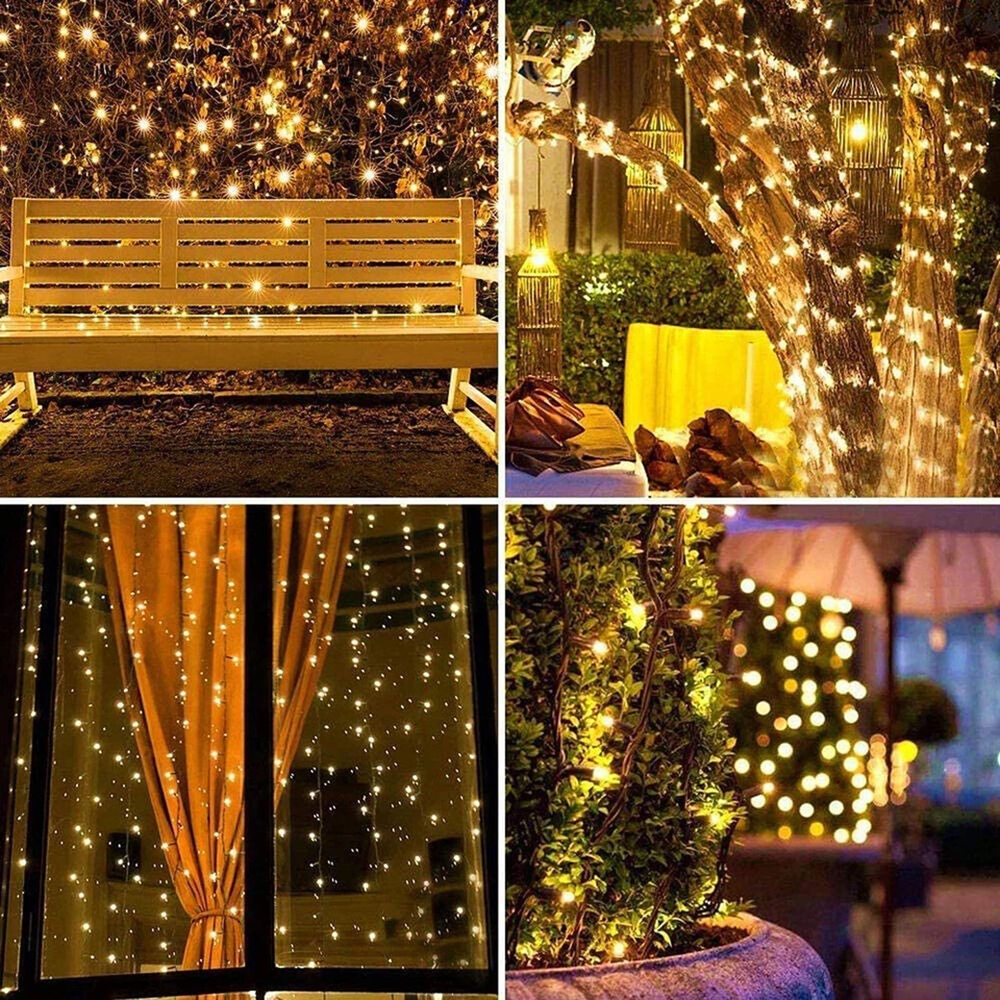 Warm White Solar Fairy String Lights 100 200 500 LED Outdoor Garden Decoration