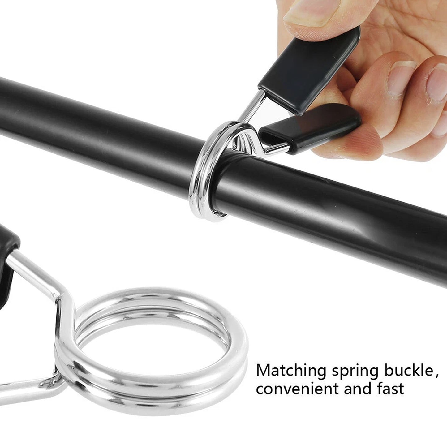 8 Piece 25mm Barbell Bar Spring Clips for Weightlifting