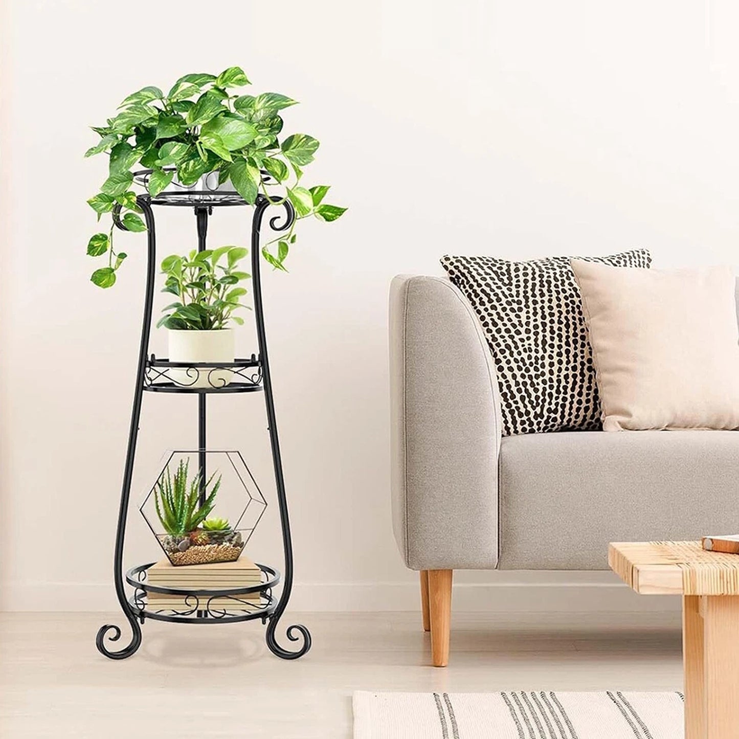 Corner Plant Stand for Home and Garden