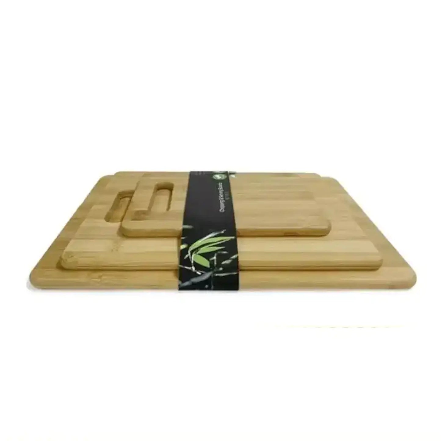 3 Piece Bamboo Cutting Board Wooden Set
