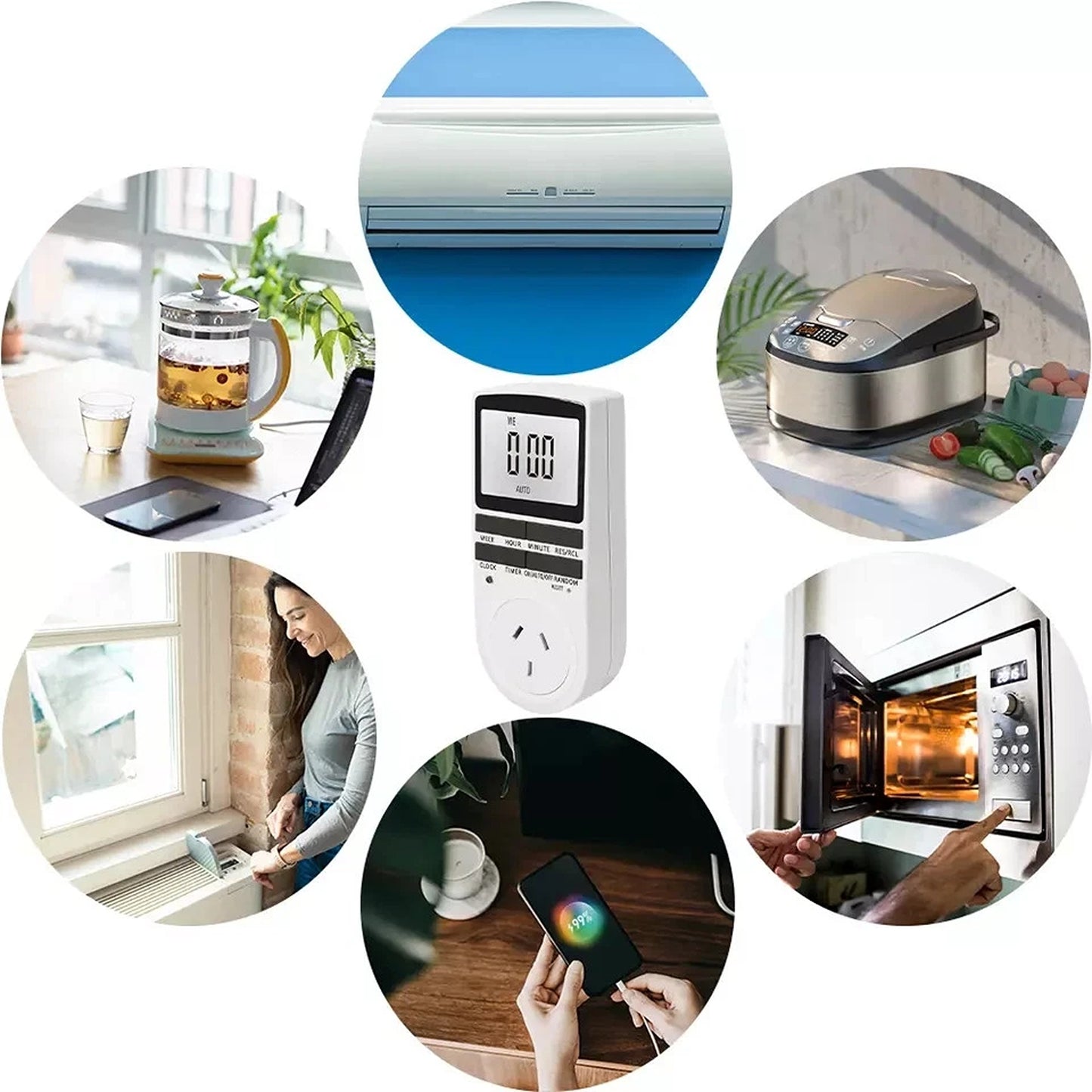 240V Digital Timer Socket for Home and Office
