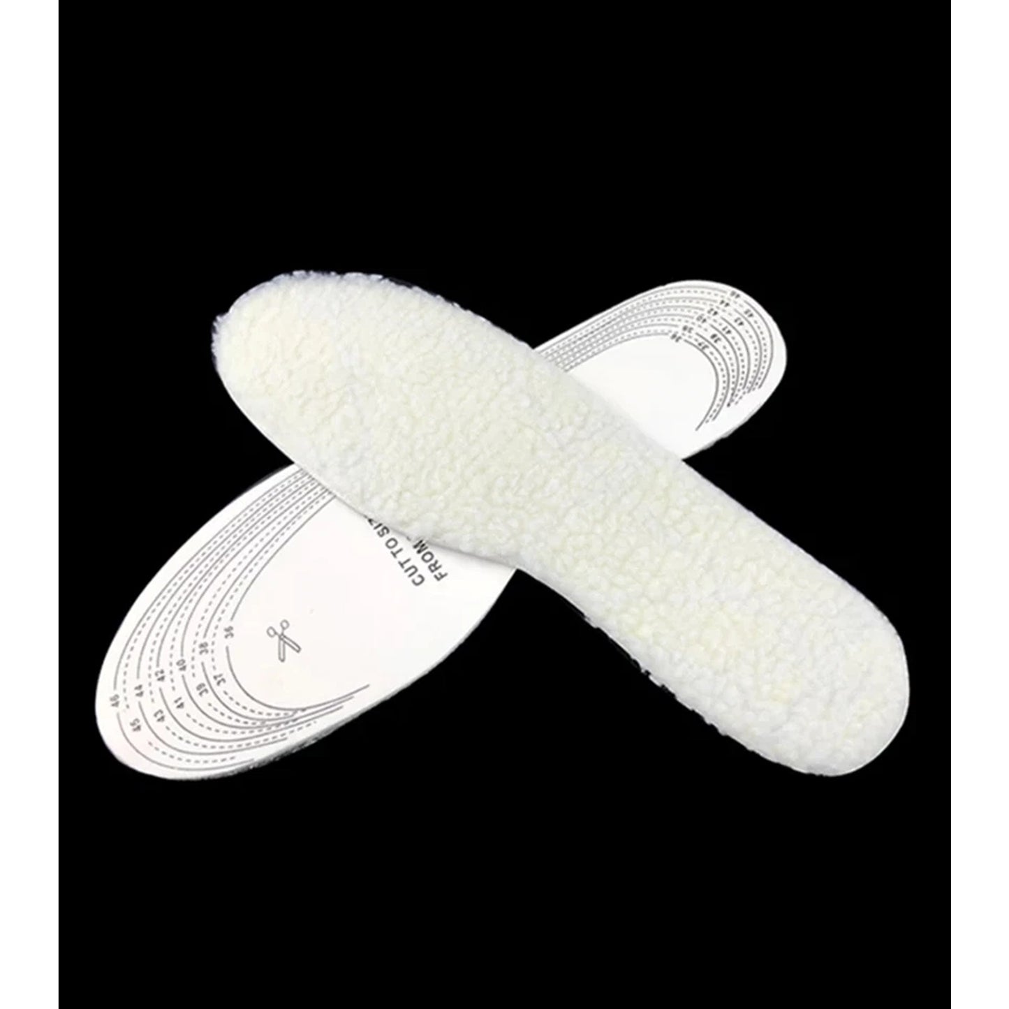 1 Pair Thermal Wool Insoles for Everyday Comfort