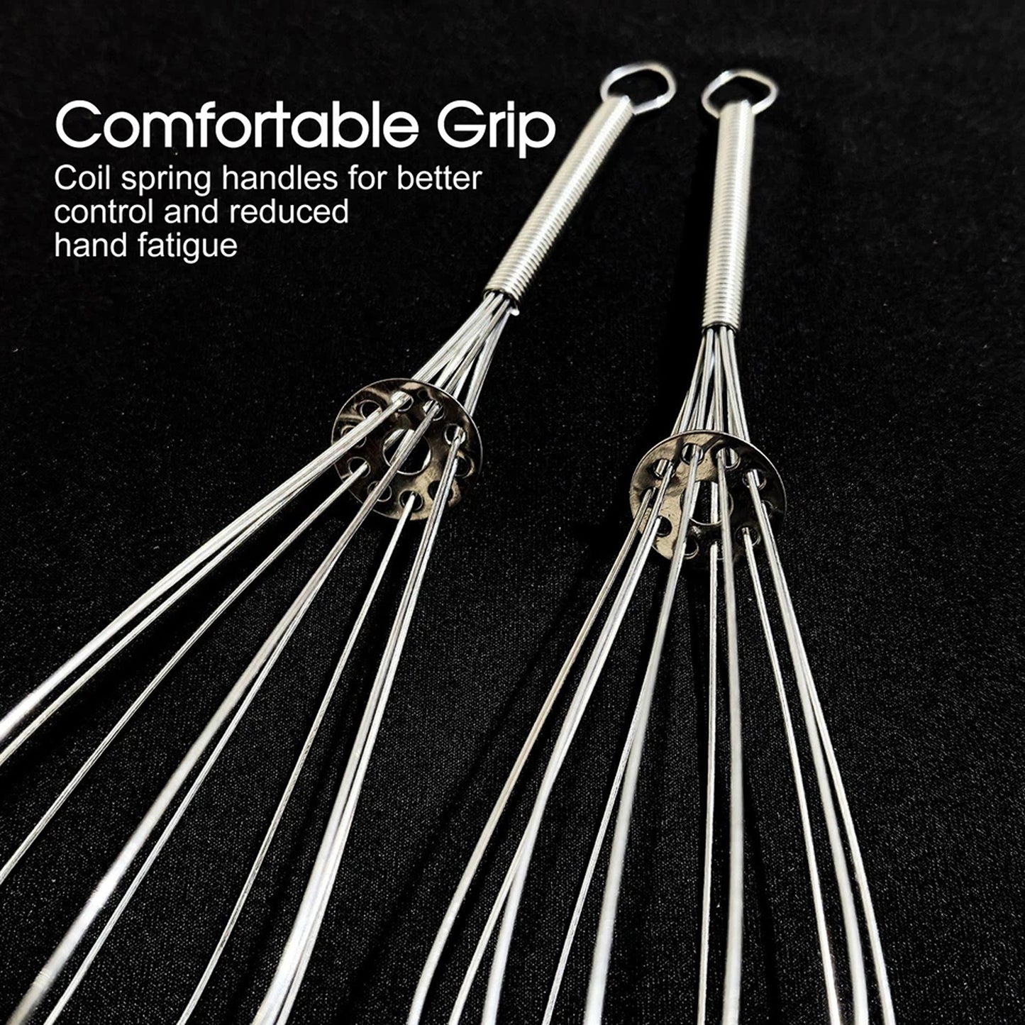 3 Piece Stainless Steel Balloon Whisk Set for Baking and Cooking