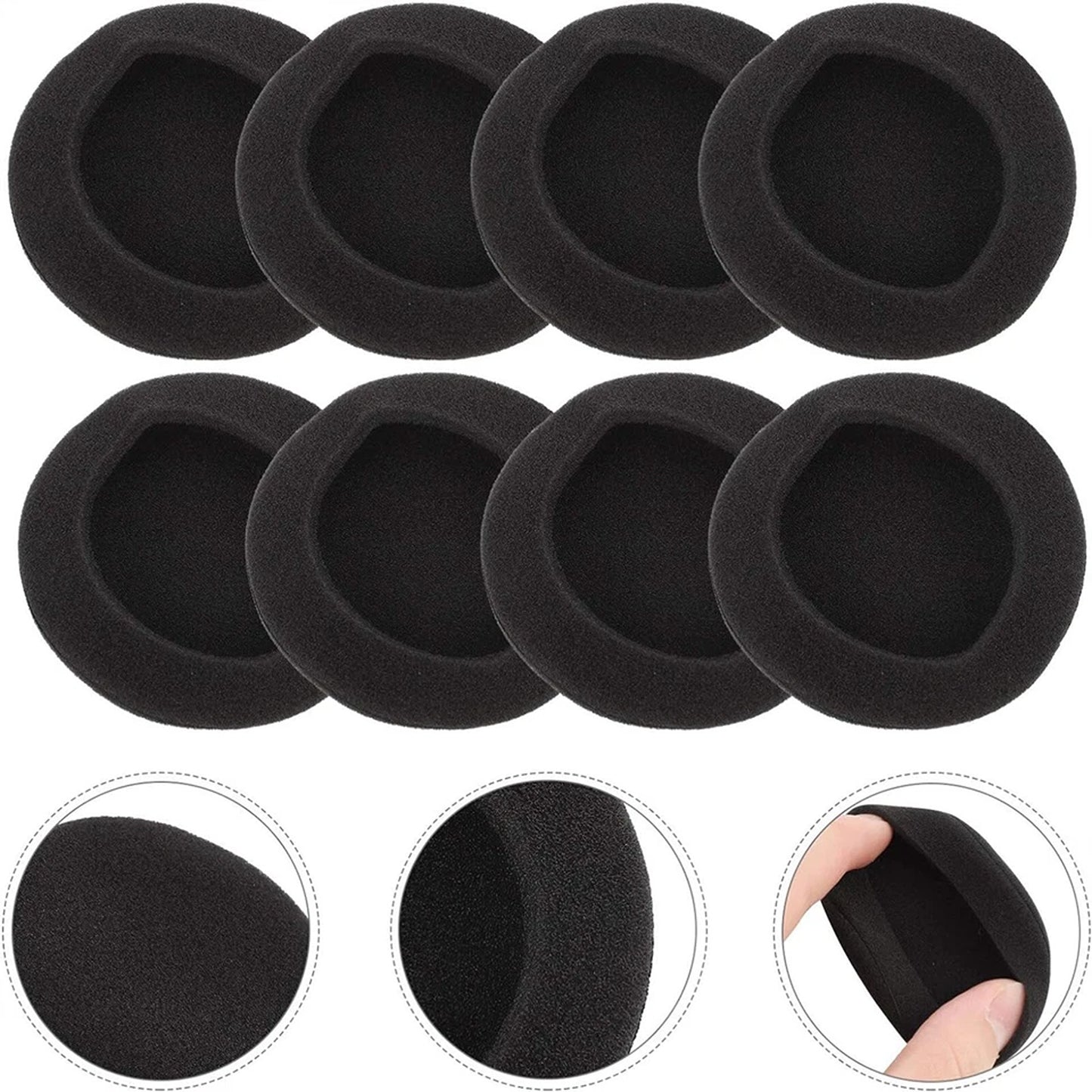 10 Piece Replacement Ear Pads for Headphones and Headsets 5.5cm