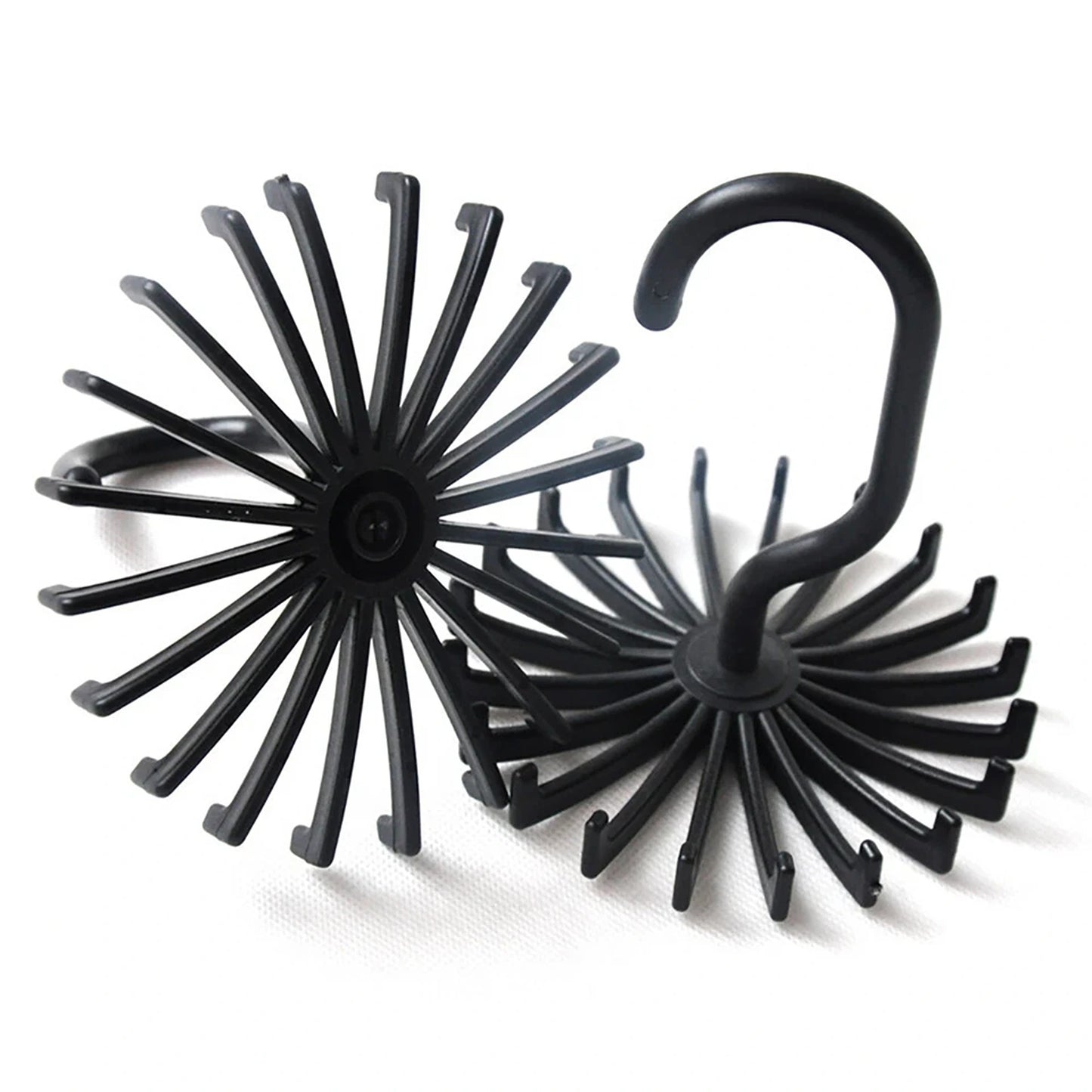 Clothes Scarf Rack Rotating Hanger Stand Storage - Black