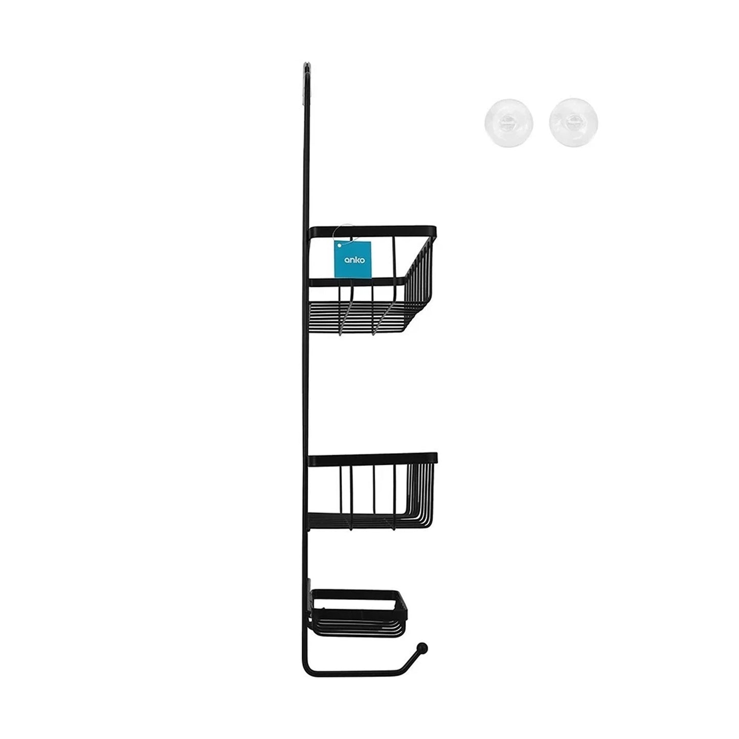 Black Bathroom Shower Caddy Hanging Rack