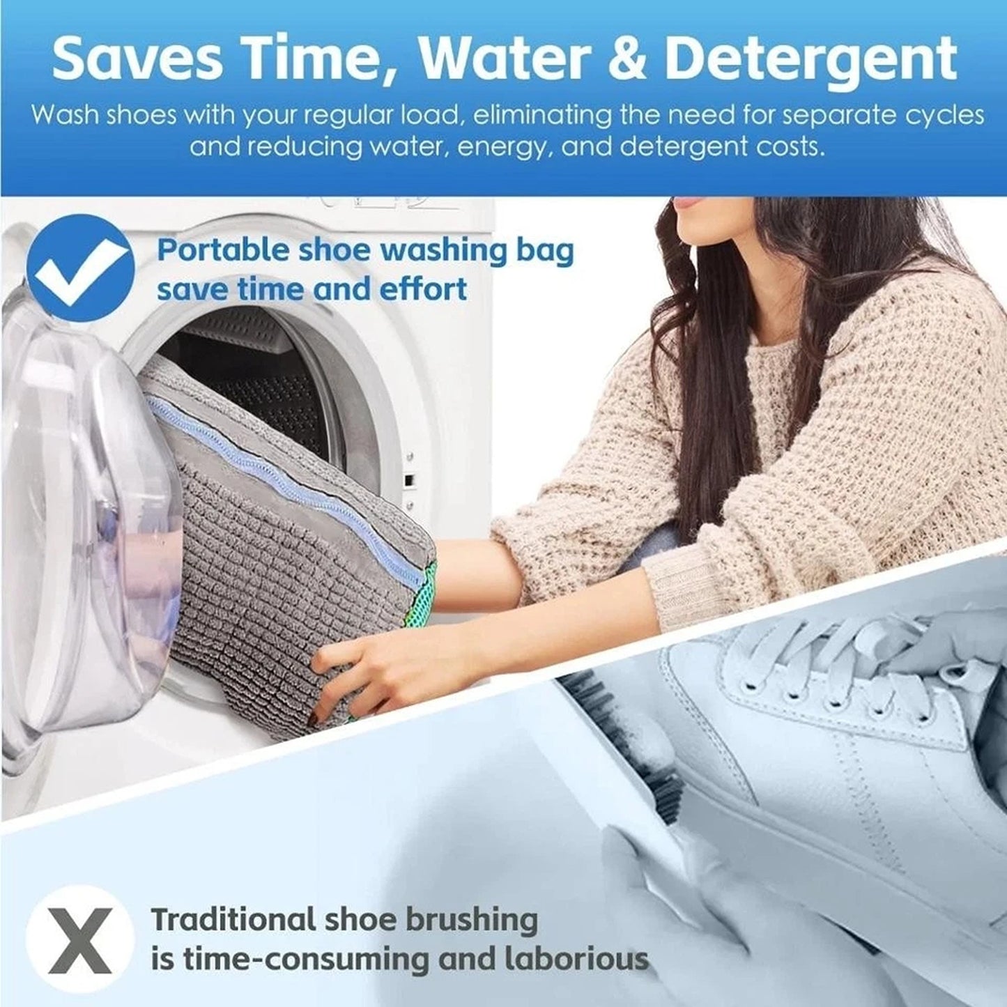 2 Pack Shoe Laundry Bag Washing Machine Sneaker Wash Protector
