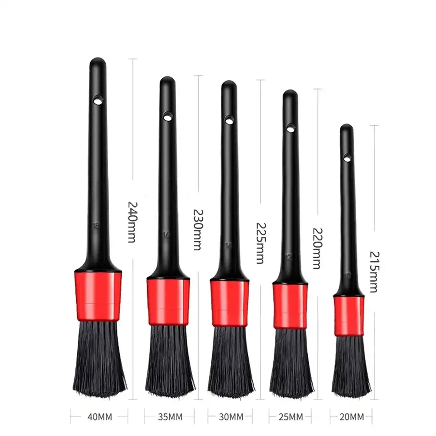 Car Detailing Cleaning Brush Set Kit For Dashboard Crevice Engine Wheel Air - 5x