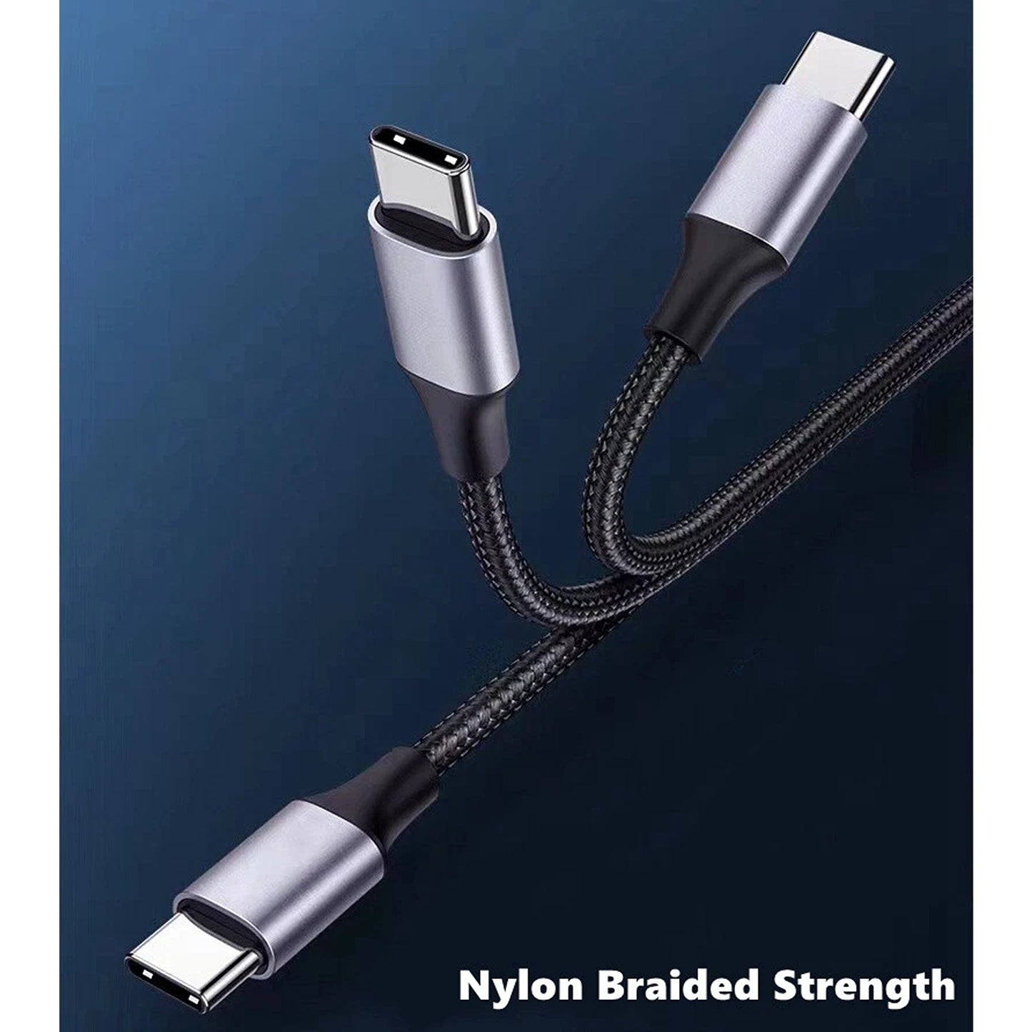 2m PD 60W USB C To USB C Fast Charging Data Cable For iPhone 15 Samsung