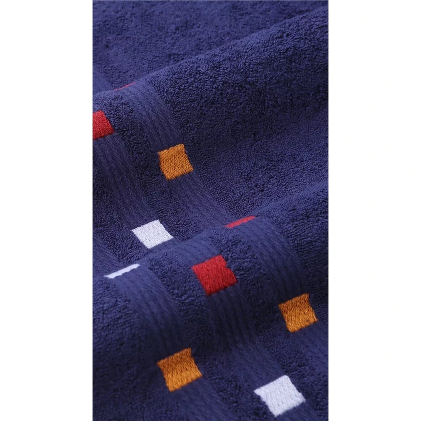 Blue Soft and Absorbent Luxury Cotton Towel Set 550 GSM