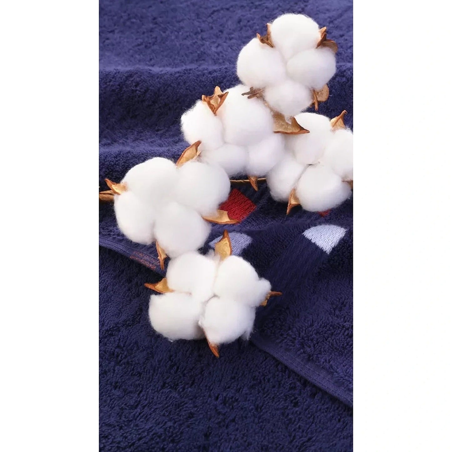 Blue Soft and Absorbent Luxury Cotton Towel Set 550 GSM