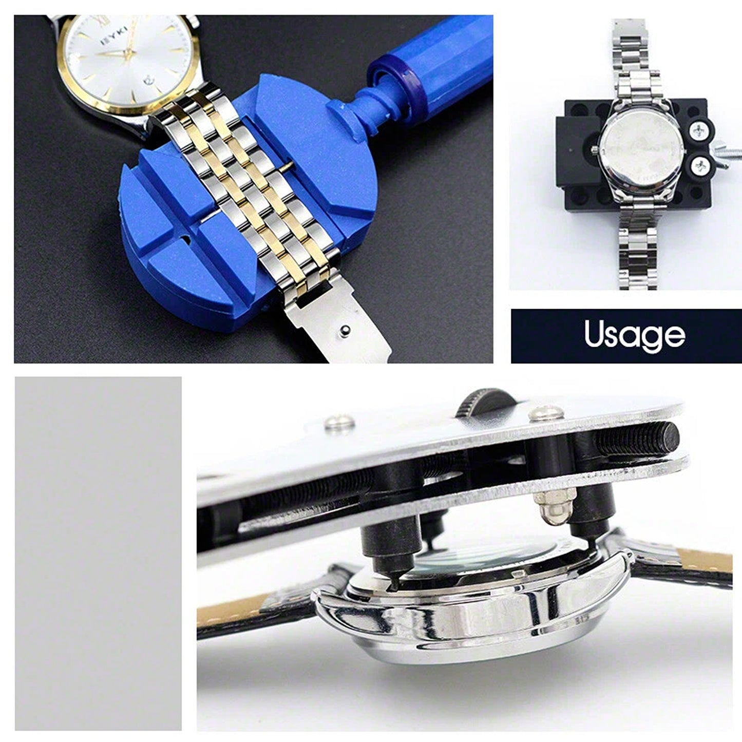 504 Piece Watch Repair Tool Kit with Case Opener
