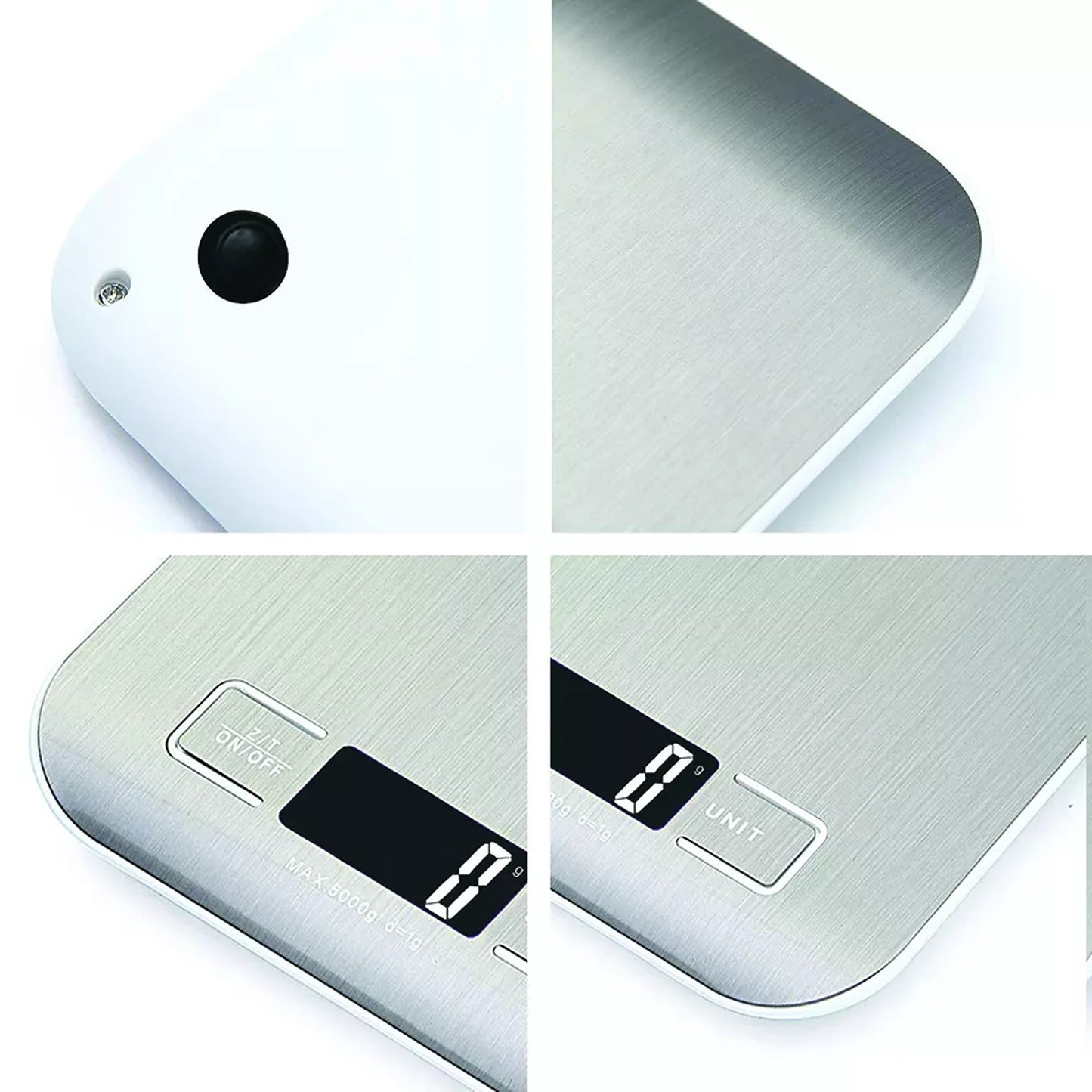 Electronic Digital Stainless Steel Kitchen Scale 5kg - 1g