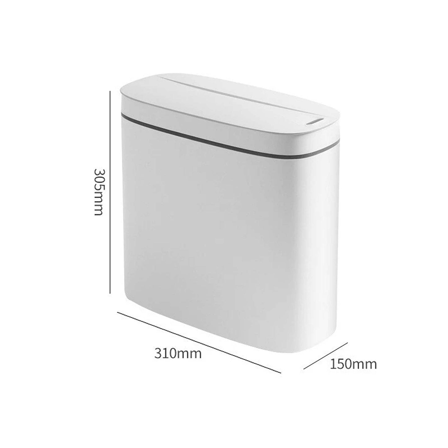 Dark Grey Touchless Smart Trash Can with Rechargeable Battery