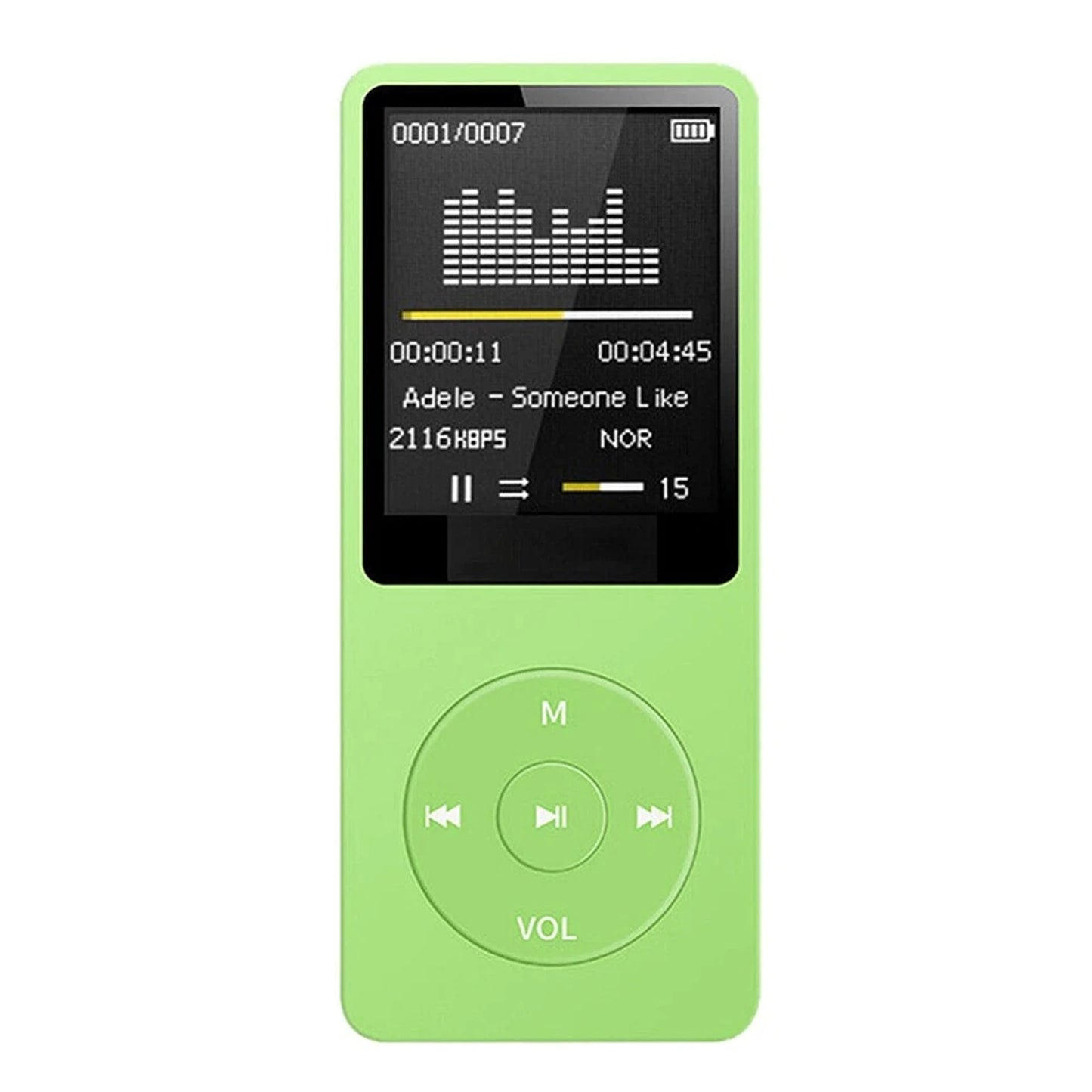 Portable MP3 Music Player with Screen - Green