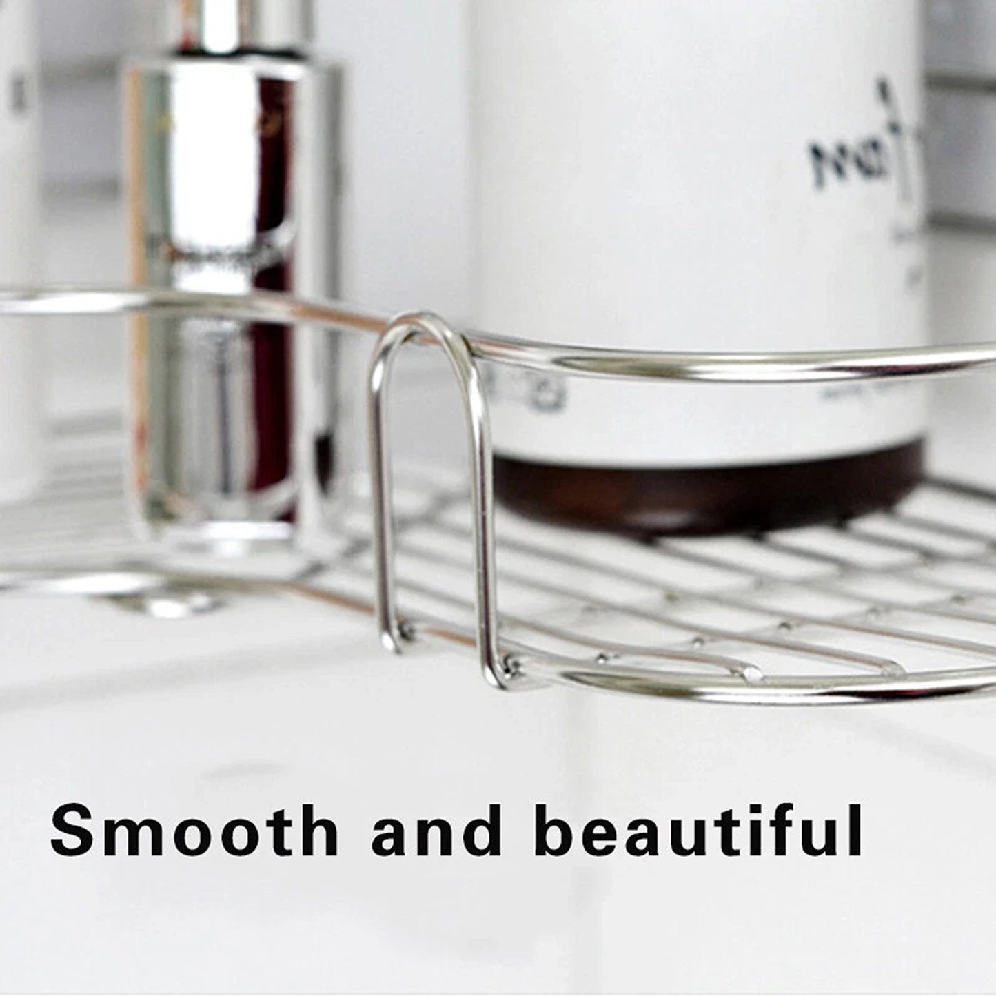 Stainless Steel Triangular Shower Caddy Shelf Bathroom Corner Storage Rack