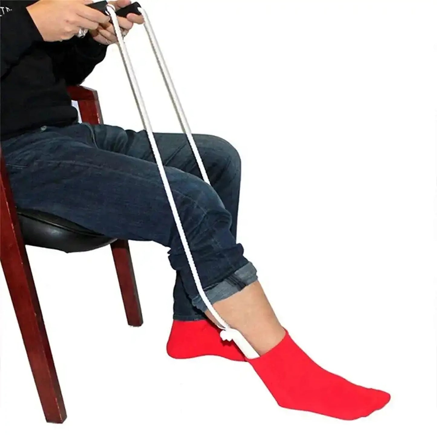 Sock Aid Puller Easy On and Off Stocking Slider Pulling Assists Device
