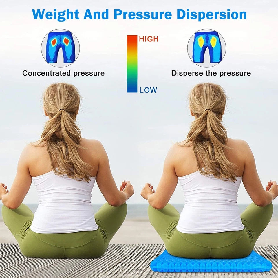 Double Layer Gel Honeycomb Seat Comfort Support Cushion Cooling Flex Pain Relief