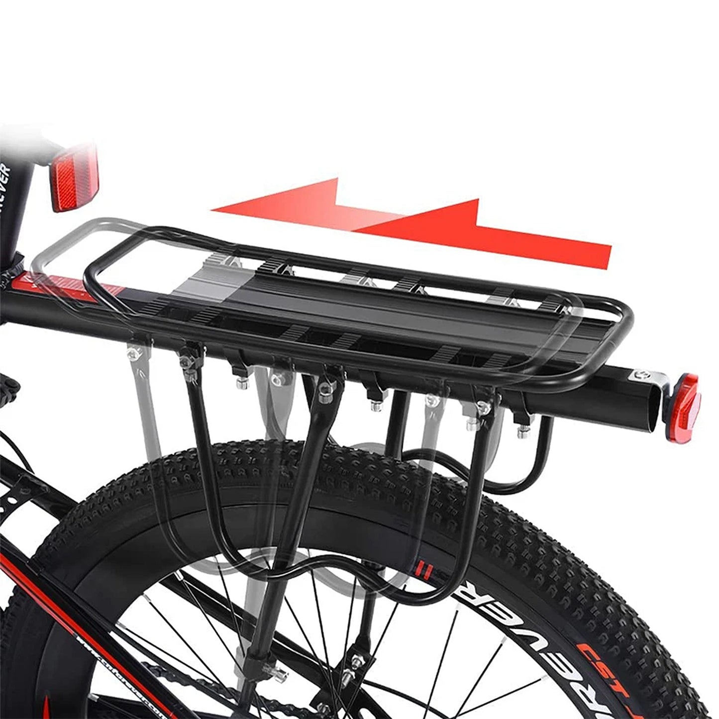Bike Rear Seat Rack with Pannier Support