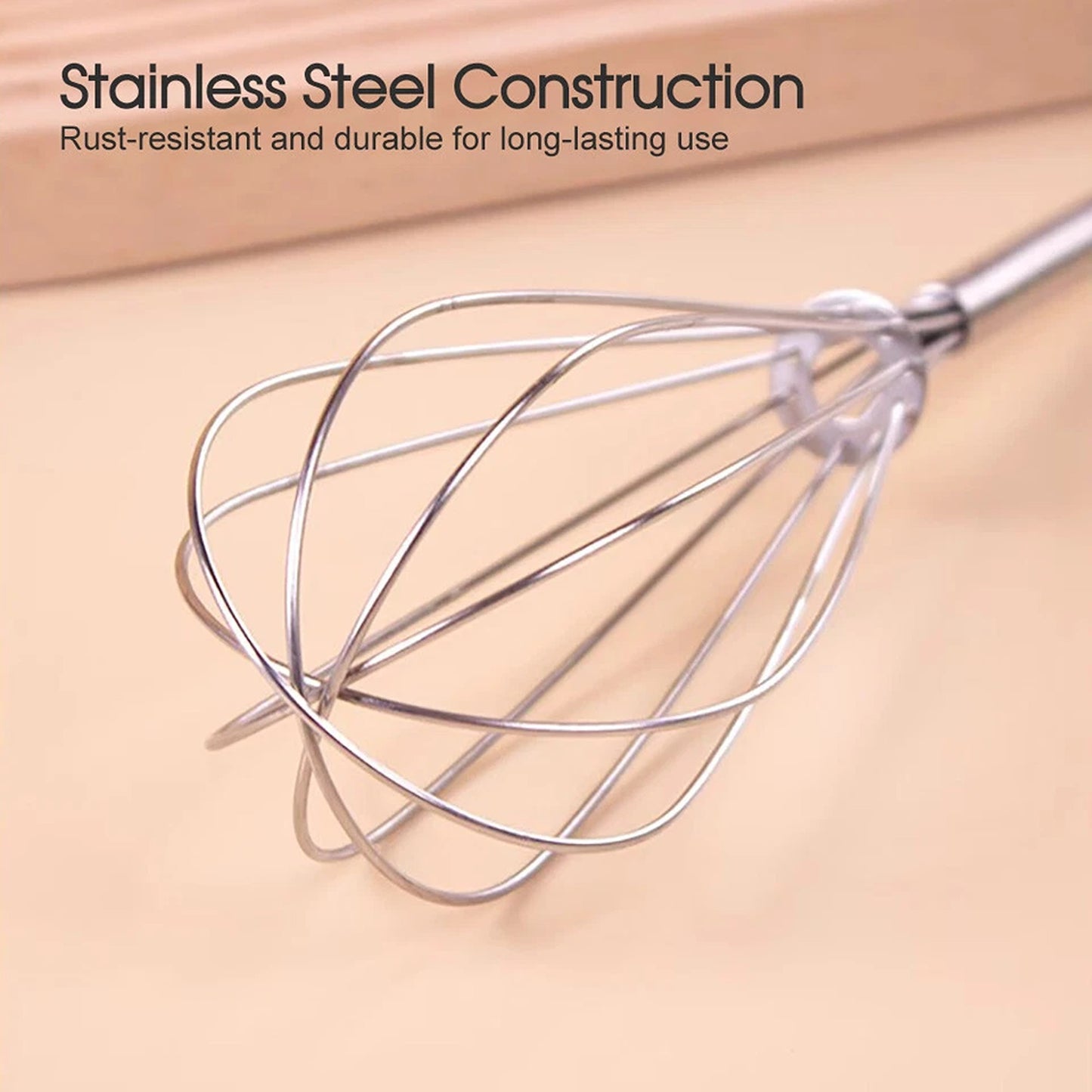 3 Piece Stainless Steel Balloon Whisk Set for Baking and Cooking