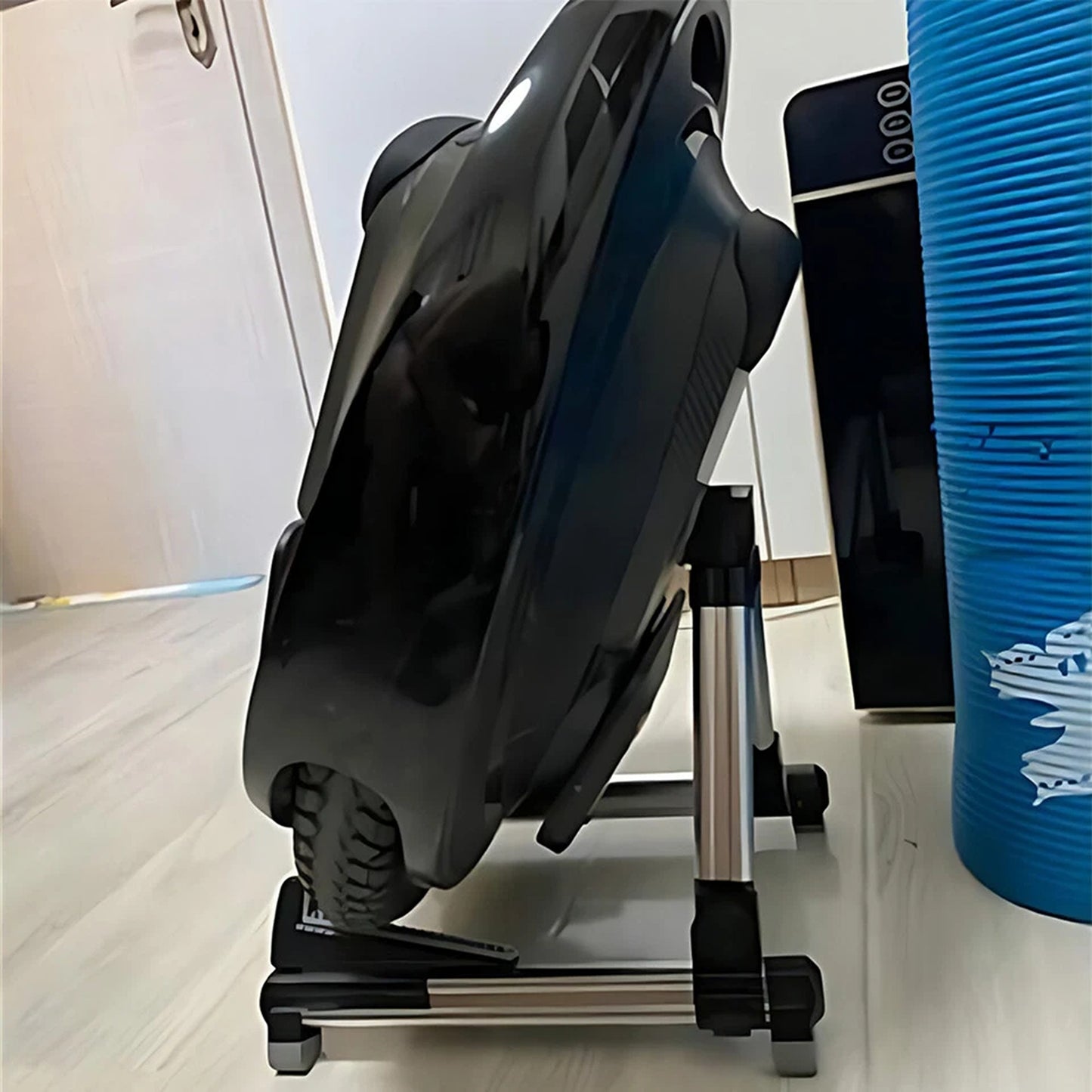 Silver Folding Guitar Floor Stand for Electric Acoustic and Bass