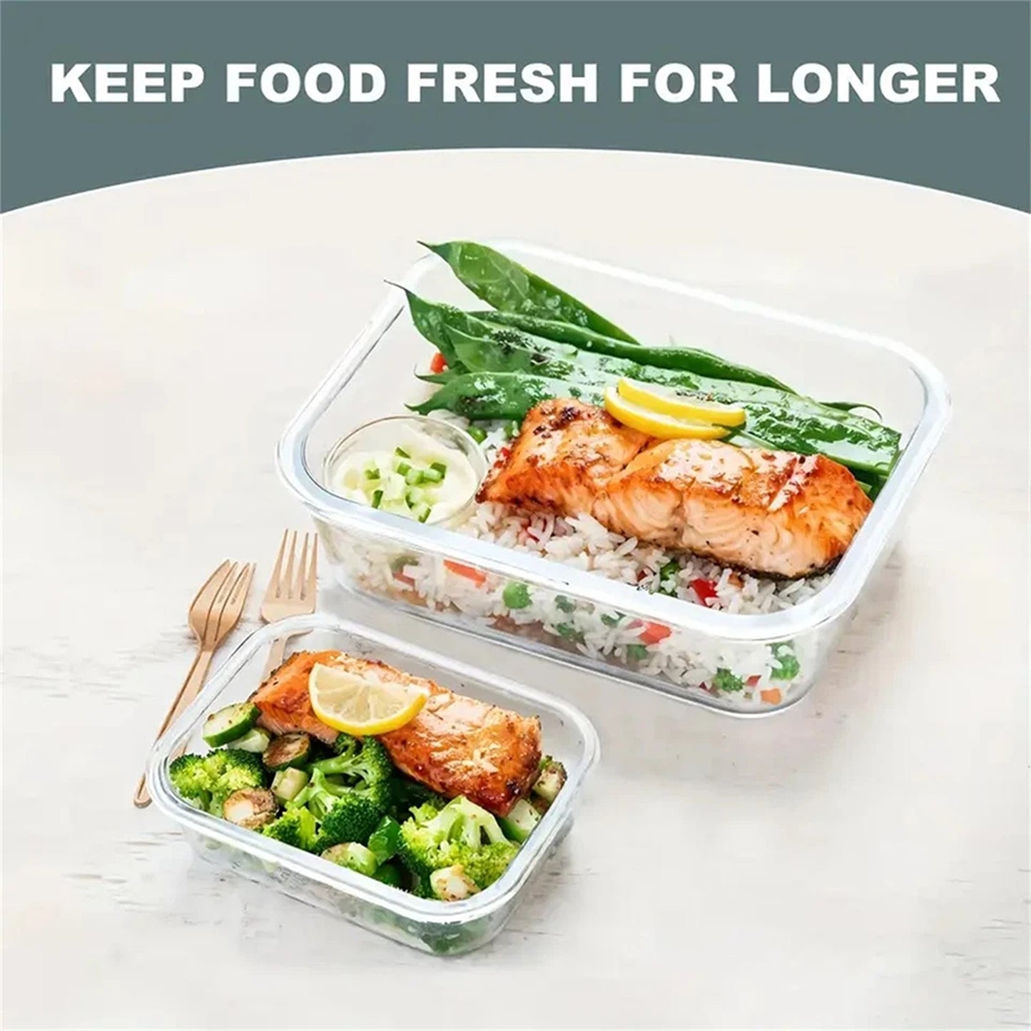 10 Pack Glass Meal Prep Containers with Airtight Lids