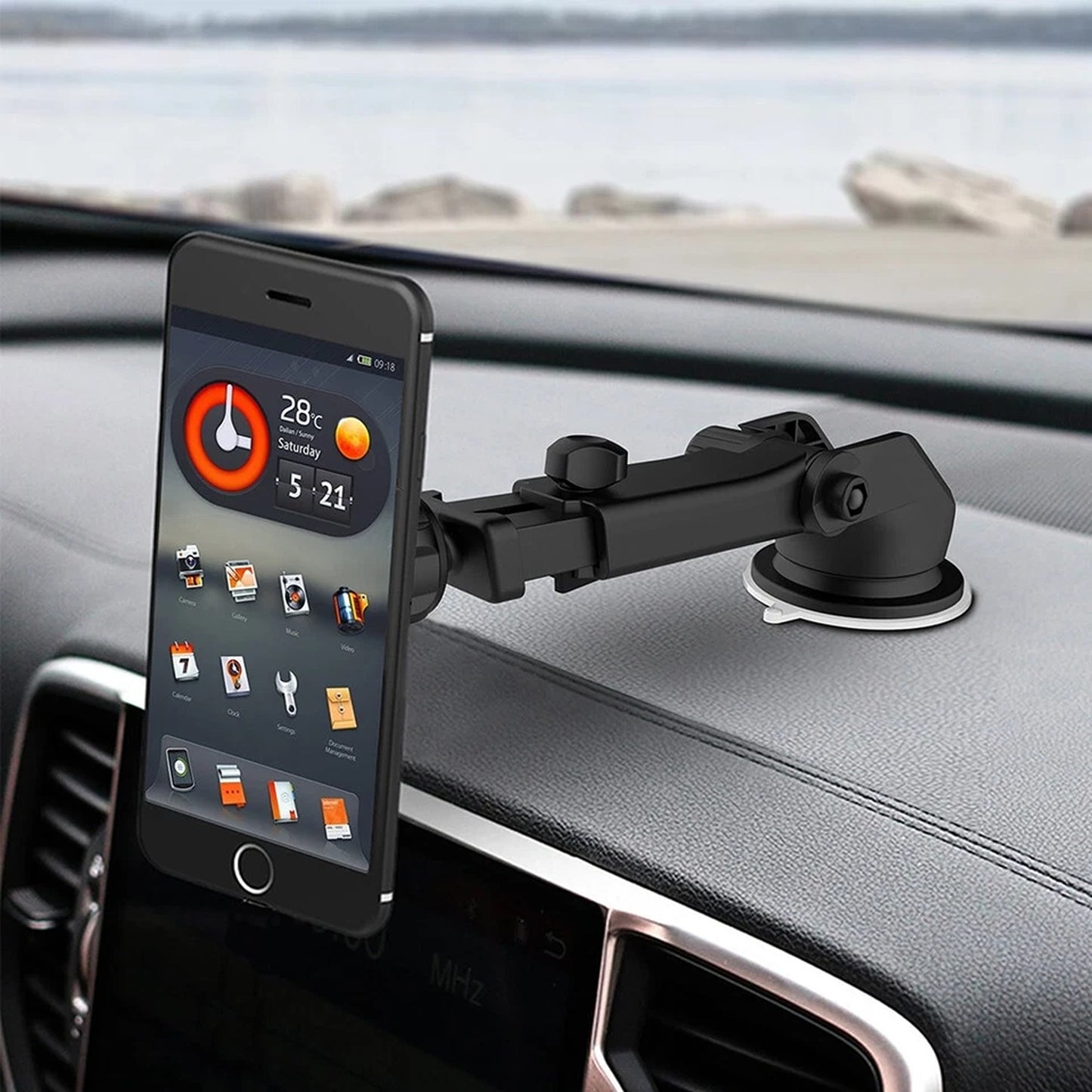 360 Degree Magnetic Car Phone Holder with Telescopic Arm