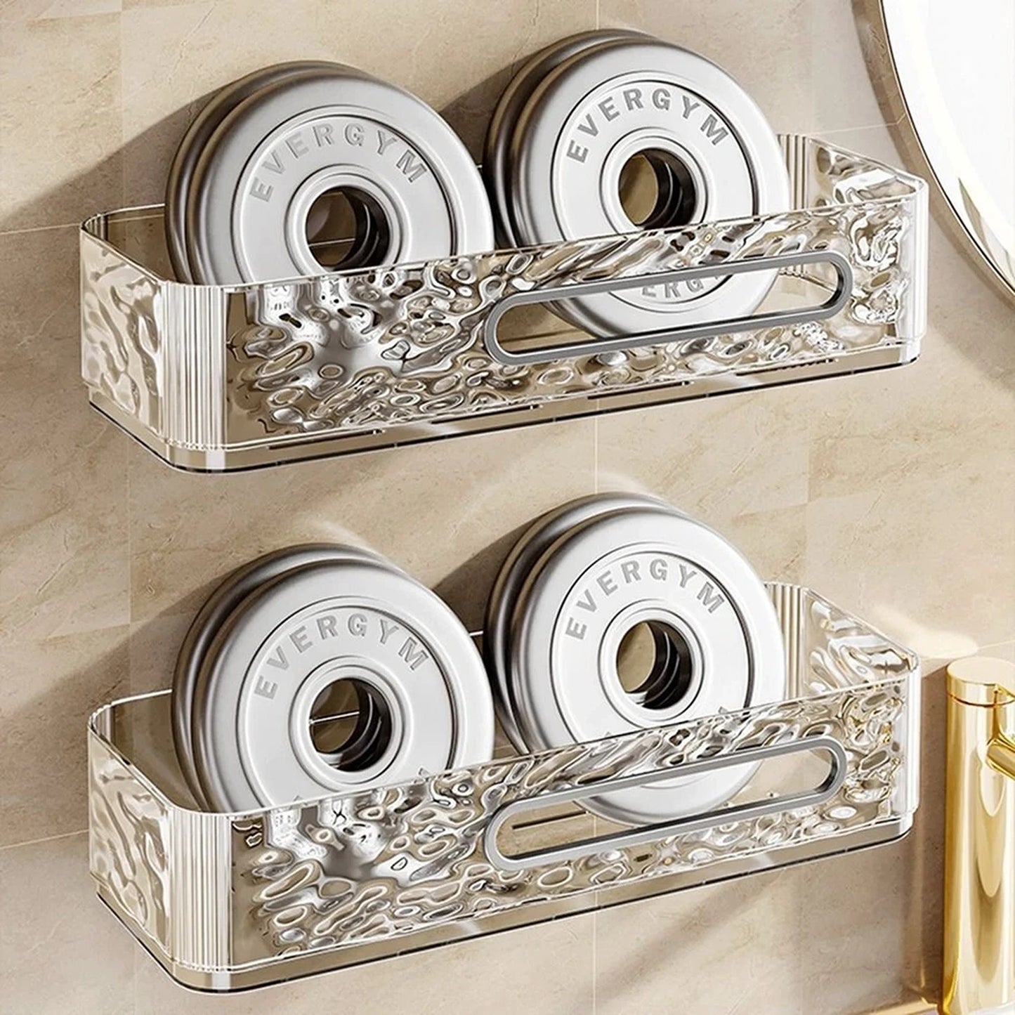 Plastic Bathroom Shelves Wall Mounted Shampoo Storage Rack for Home