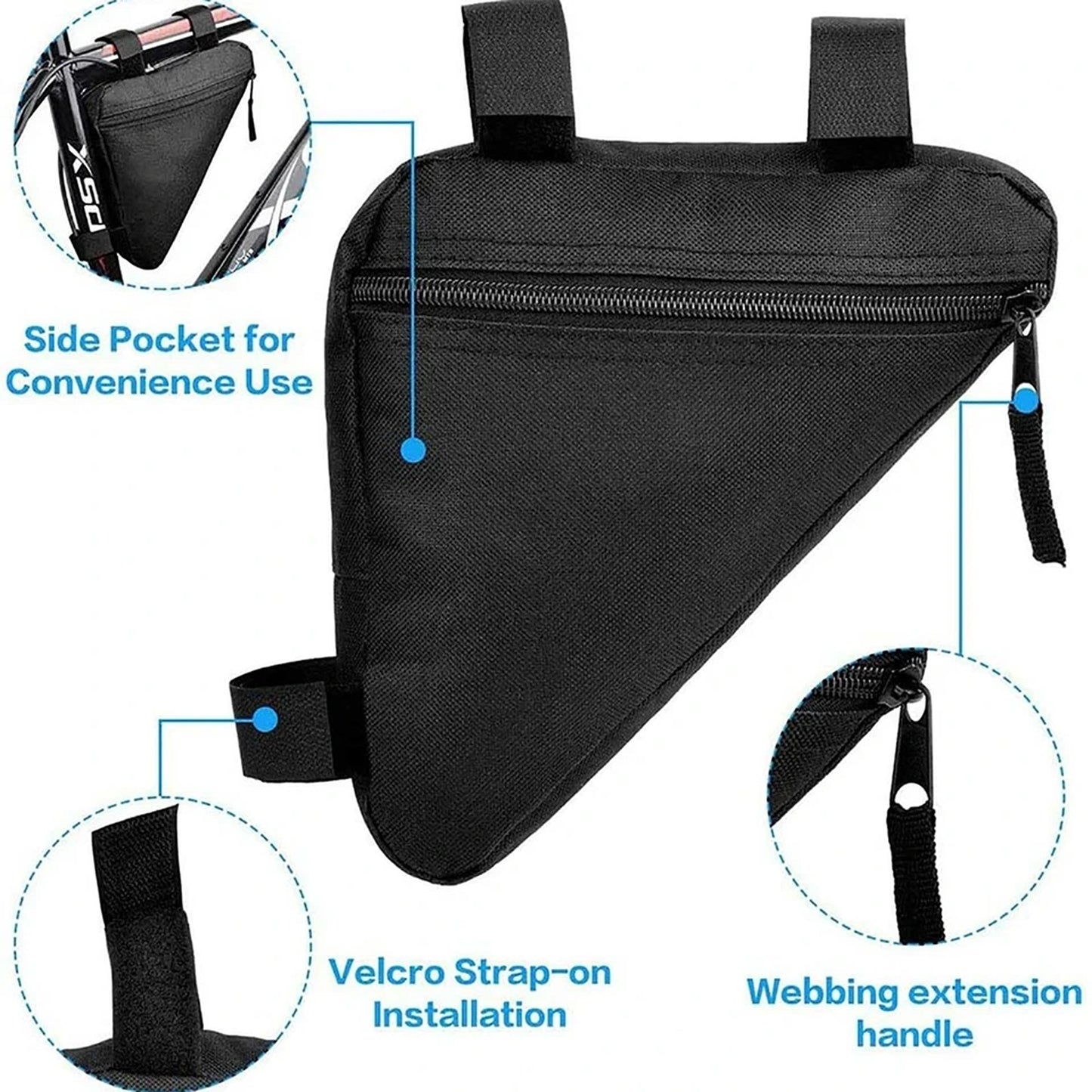 Bicycle Front Tube Storage Bag for Cycling Essentials