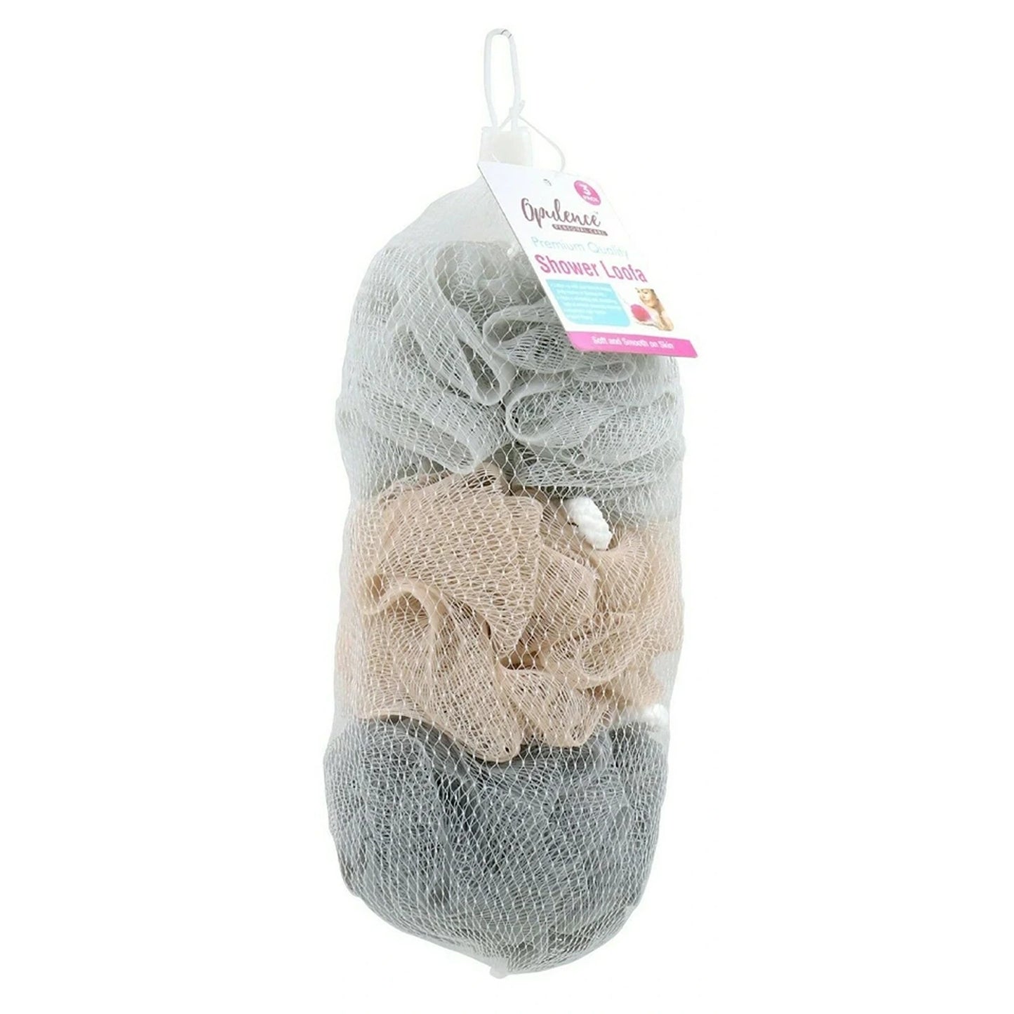 3x Shower Sponge Loofah Bath Puff Foam Body Exfoliate Net Ball Mesh 28g