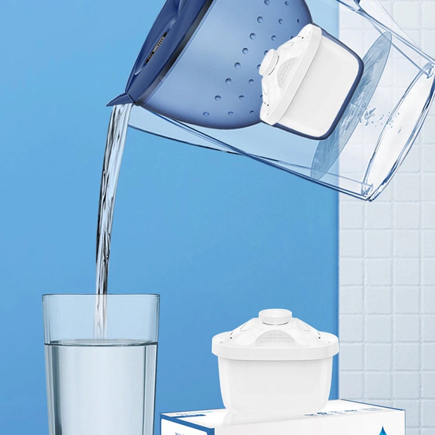 6 Pack Compatible Water Filters for Brita Water Pitchers