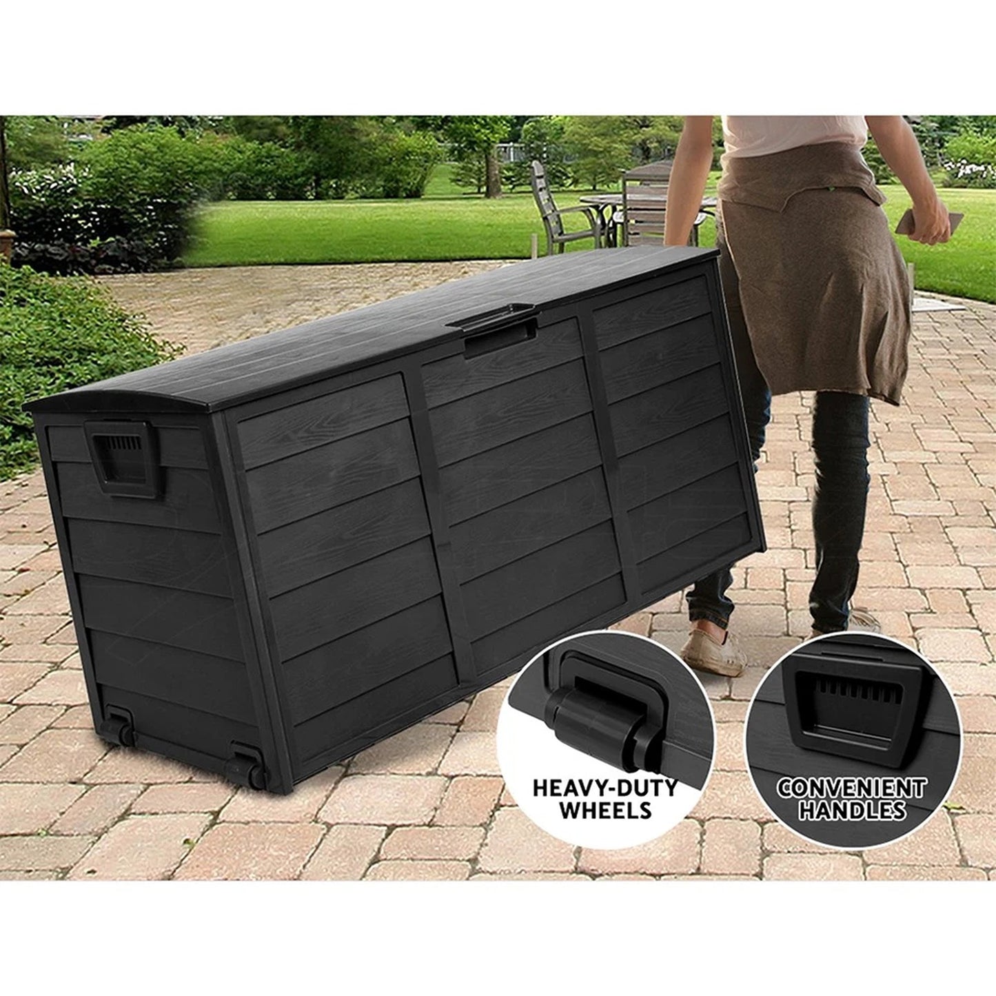 290L Garden Storage Box for Tools Toys and Accessories