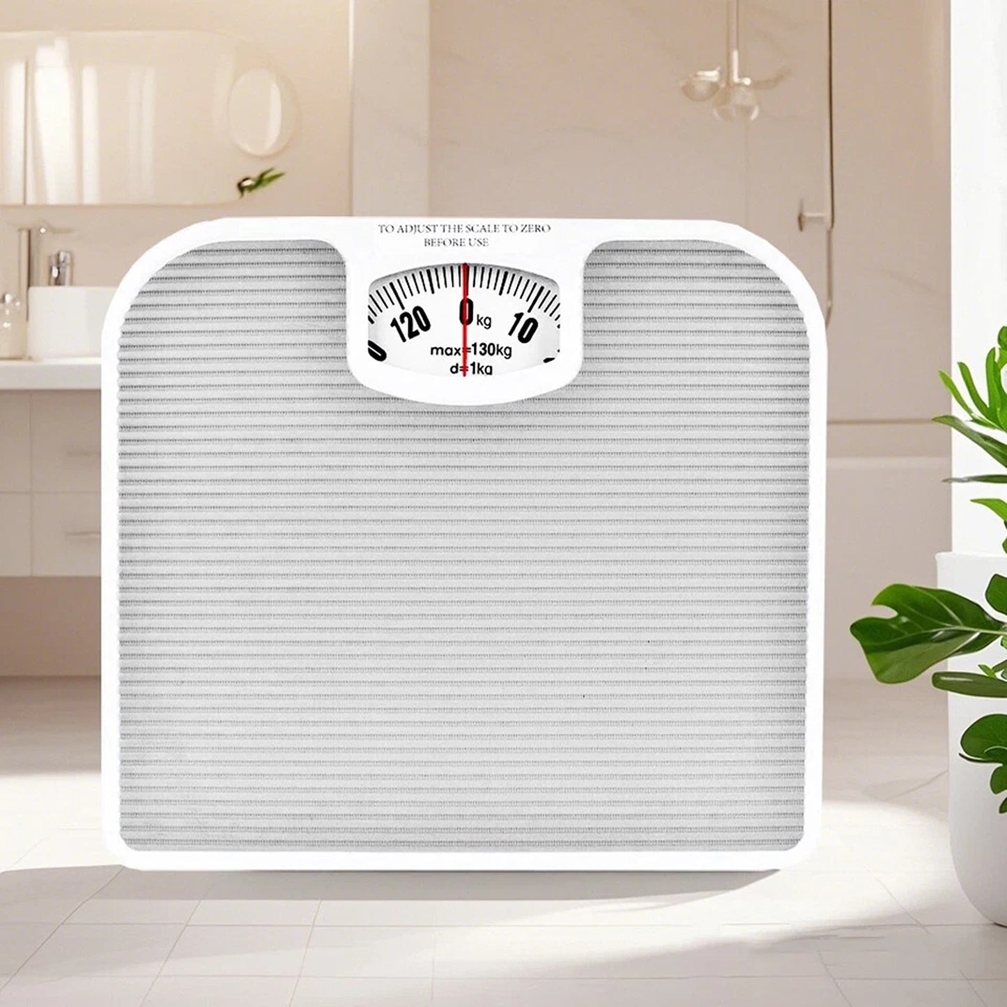 Mechanical Bathroom Scale Machine Weighing Scales Display 130kg Capacity