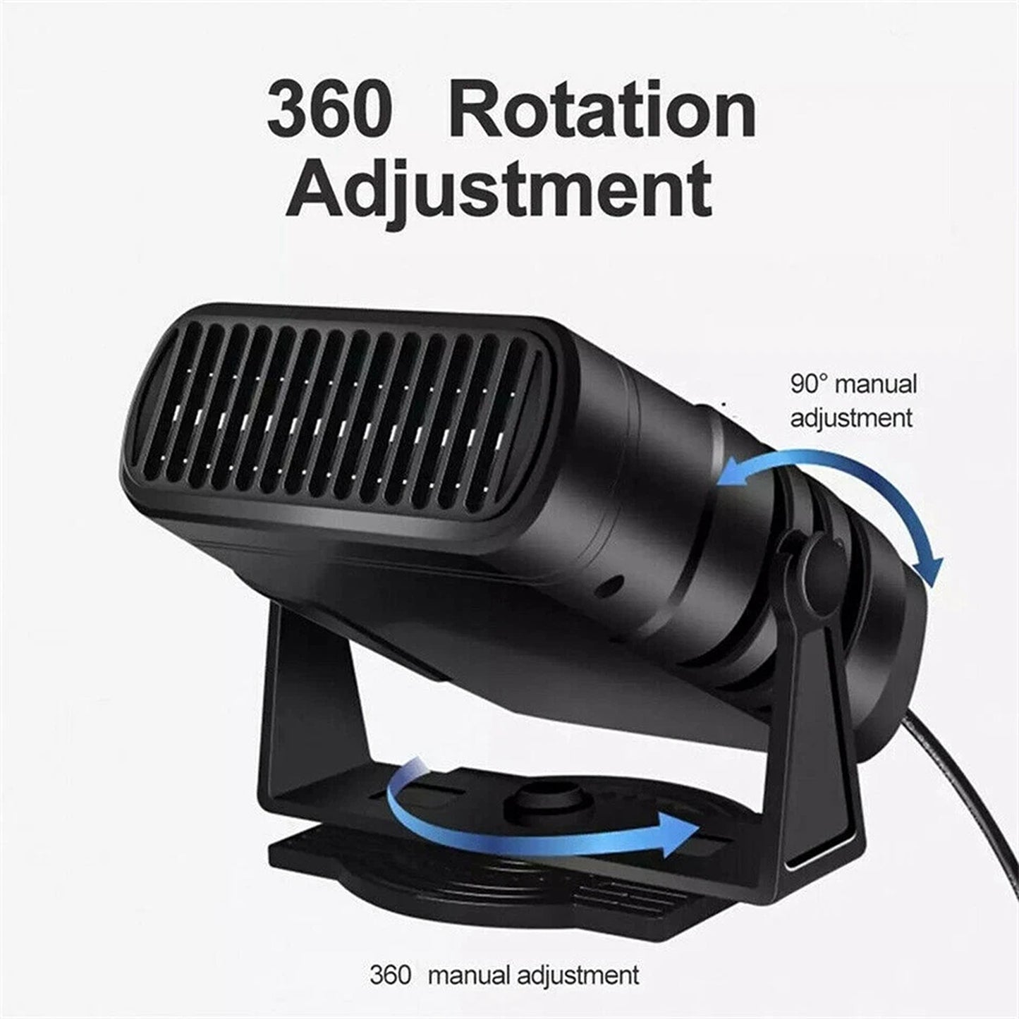 Portable 12V Car Heater Fan Ceramic Defroster Demister