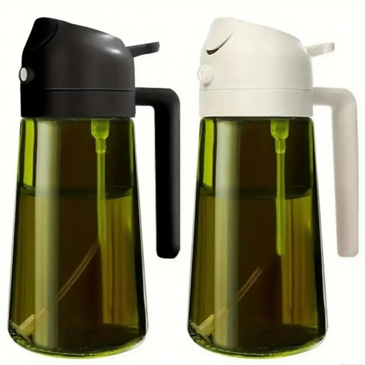 2 in 1 Olive Oil Sprayer and Dispenser Bottle for Cooking Baking and BBQ