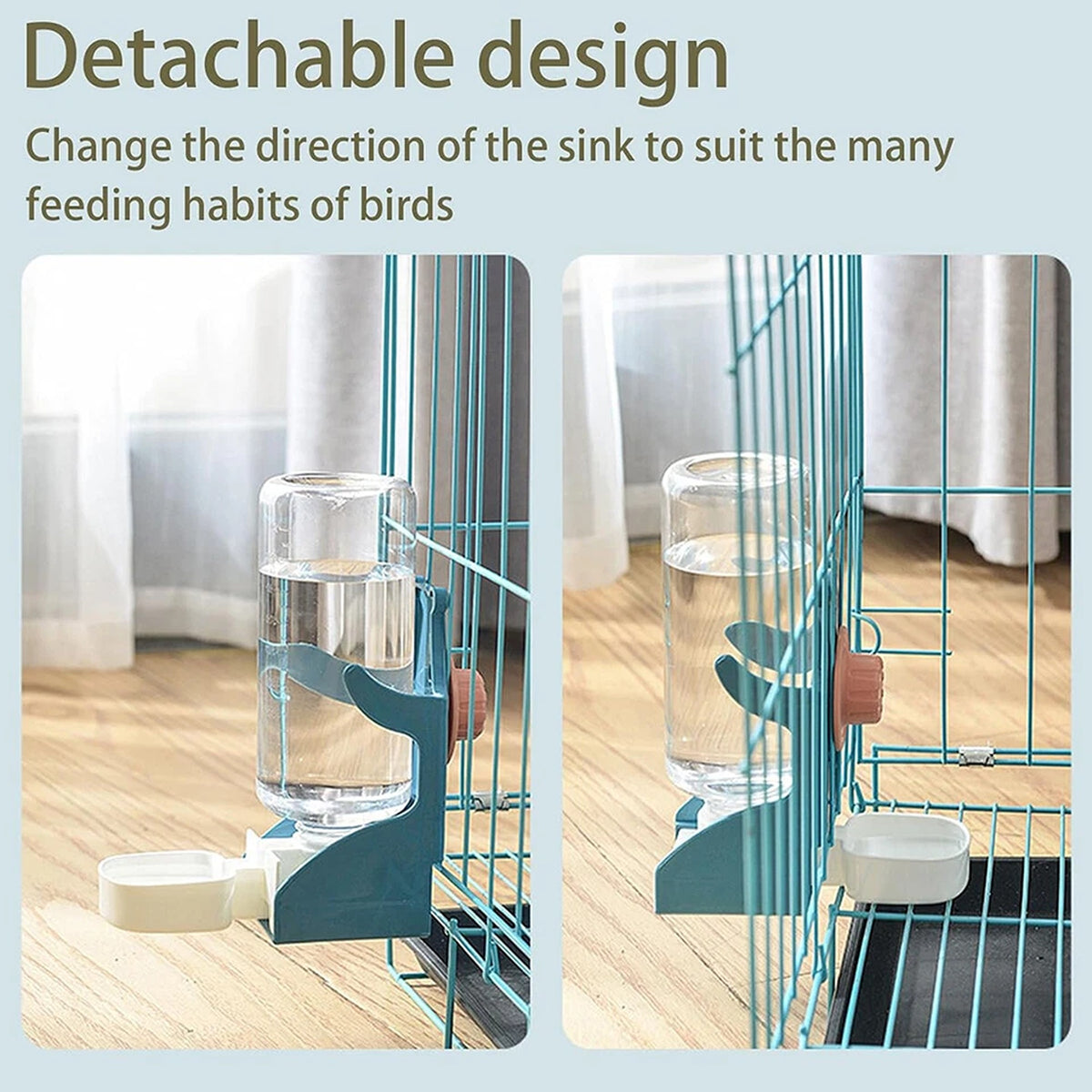 Bird Cage Water Dispenser 500ML Automatic Parrot Feeder