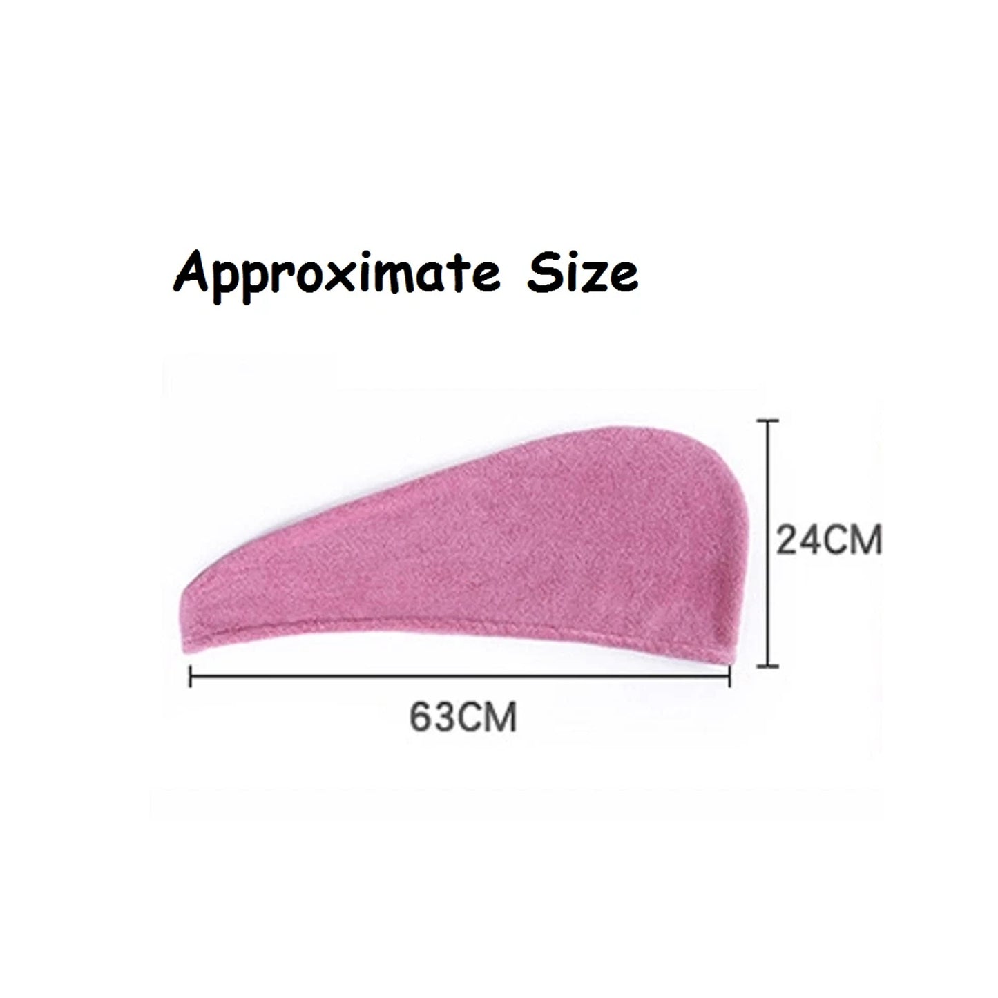 Purple Microfiber Hair Turban Towel for Bath and Beauty Care