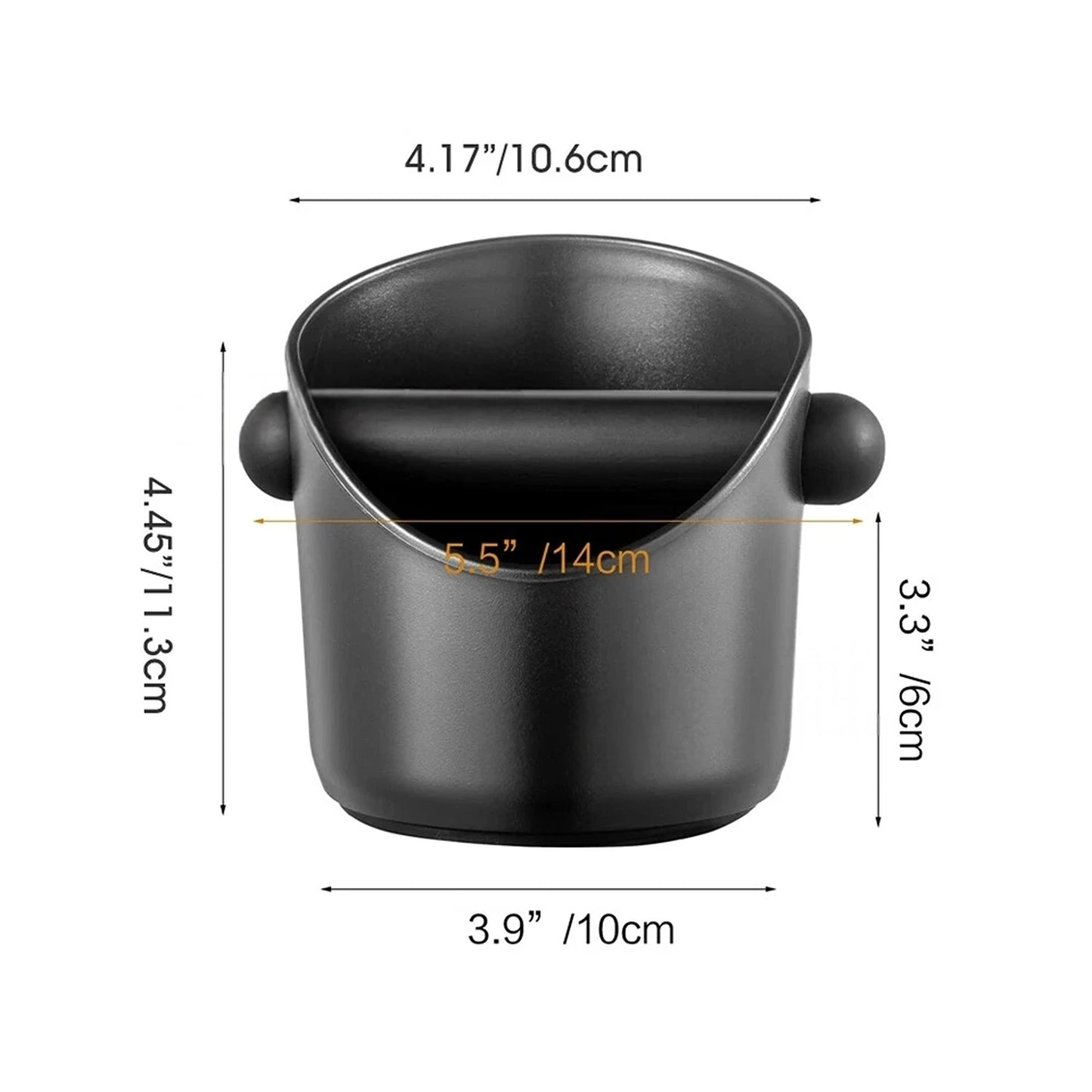 Black Coffee Waste Grinds Knock Box Container Tube Bin