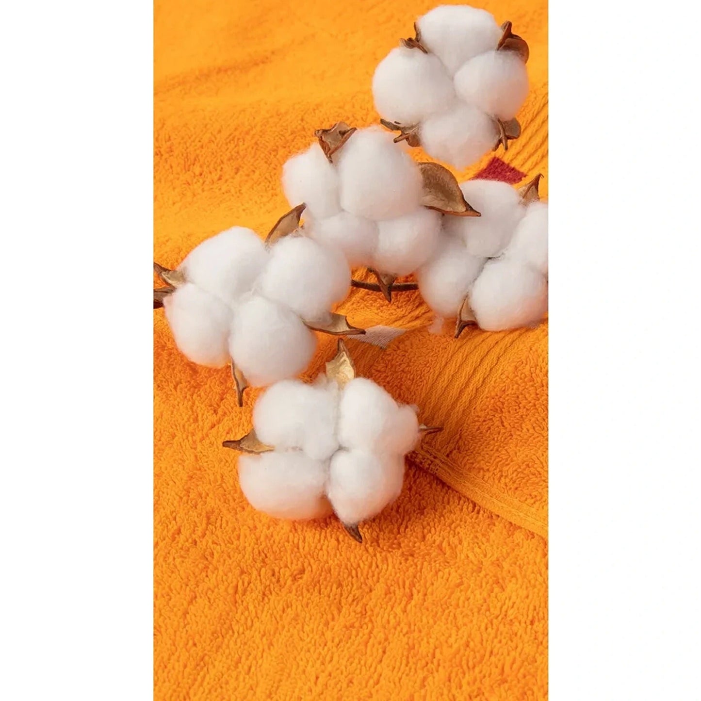 Orange Soft and Absorbent Luxury Cotton Towel Set 550 GSM