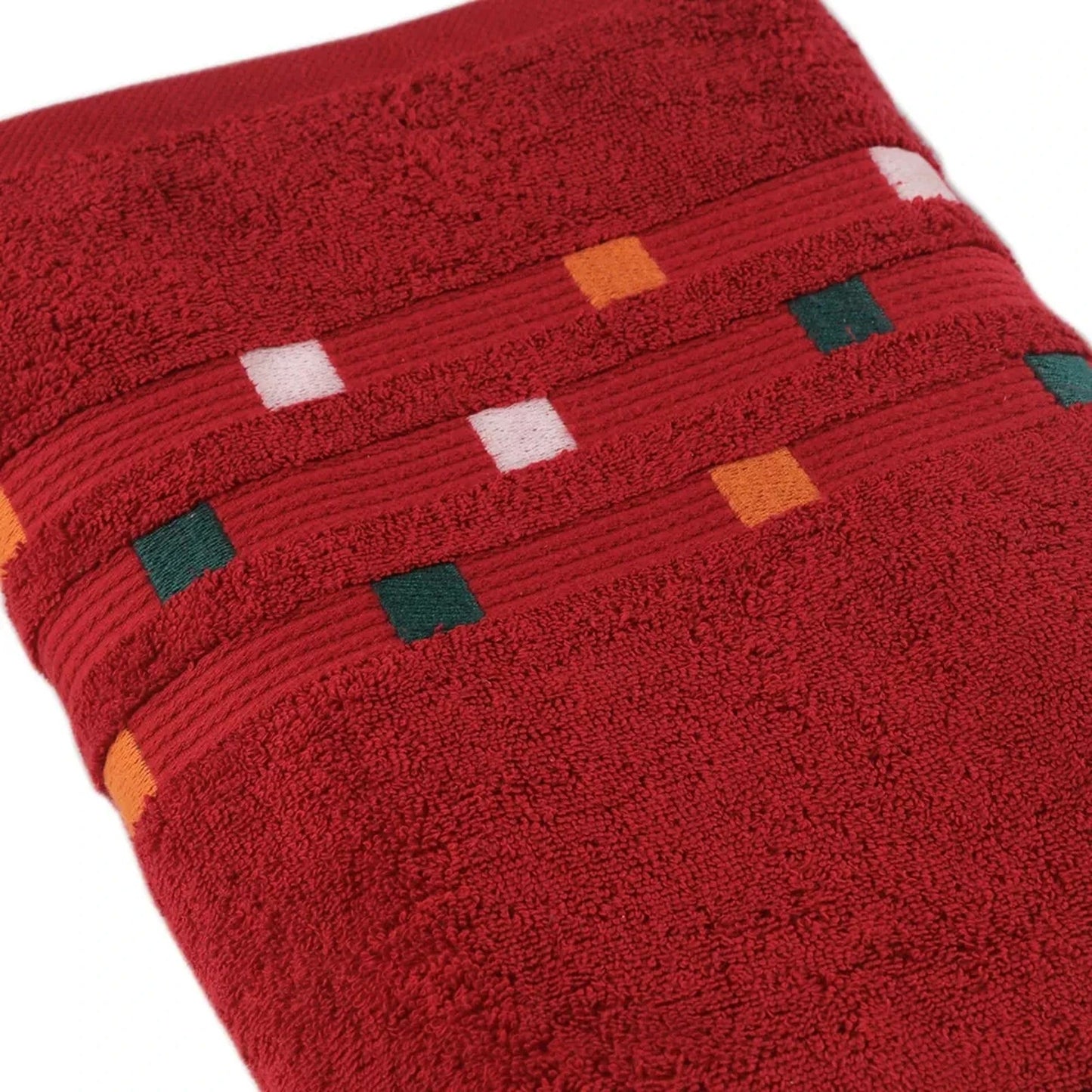 Red Soft and Absorbent Luxury Cotton Towel Set 550 GSM