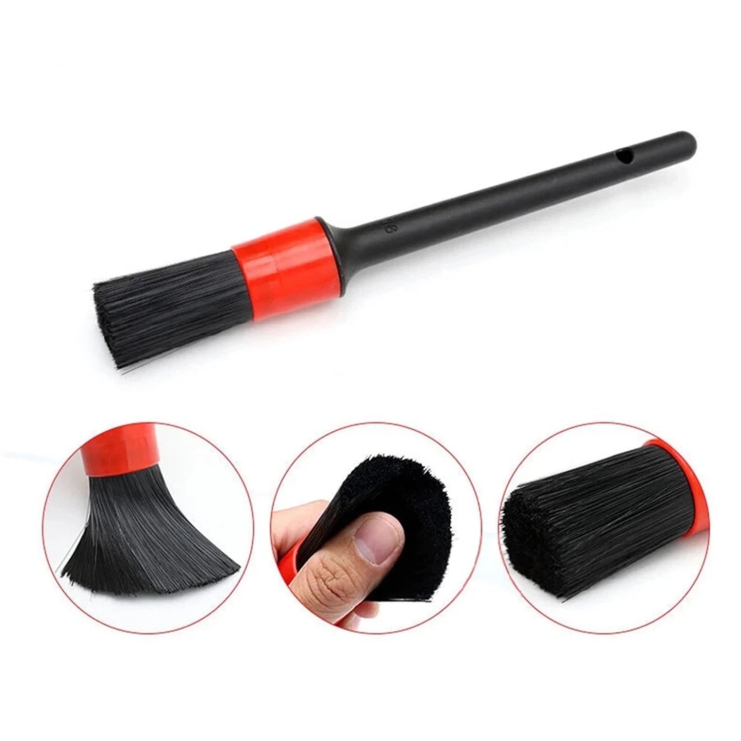 Car Detailing Cleaning Brush Set Kit For Dashboard Crevice Engine Wheel Air - 5x