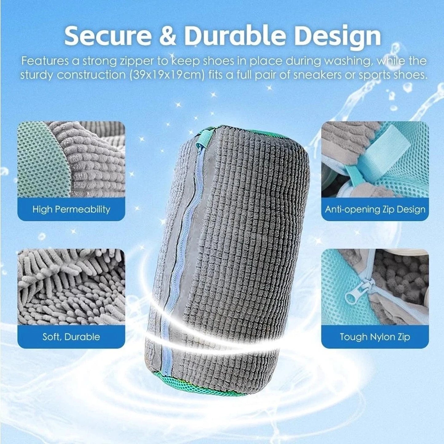 2 Pack Shoe Laundry Bag Washing Machine Sneaker Wash Protector