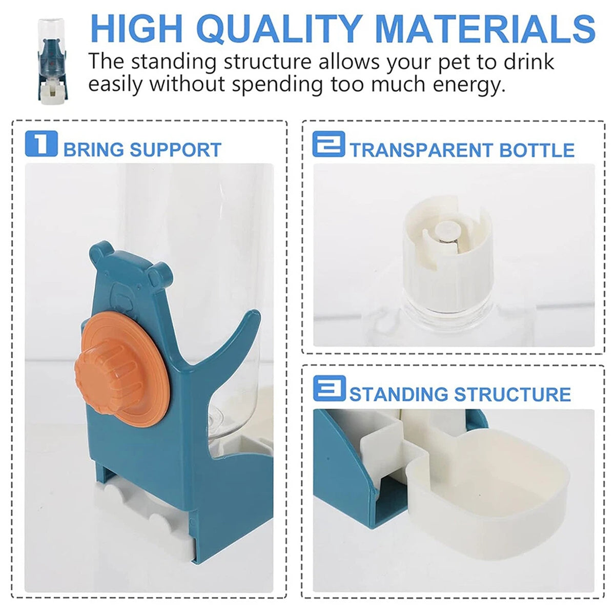 Bird Cage Water Dispenser 500ML Automatic Parrot Feeder