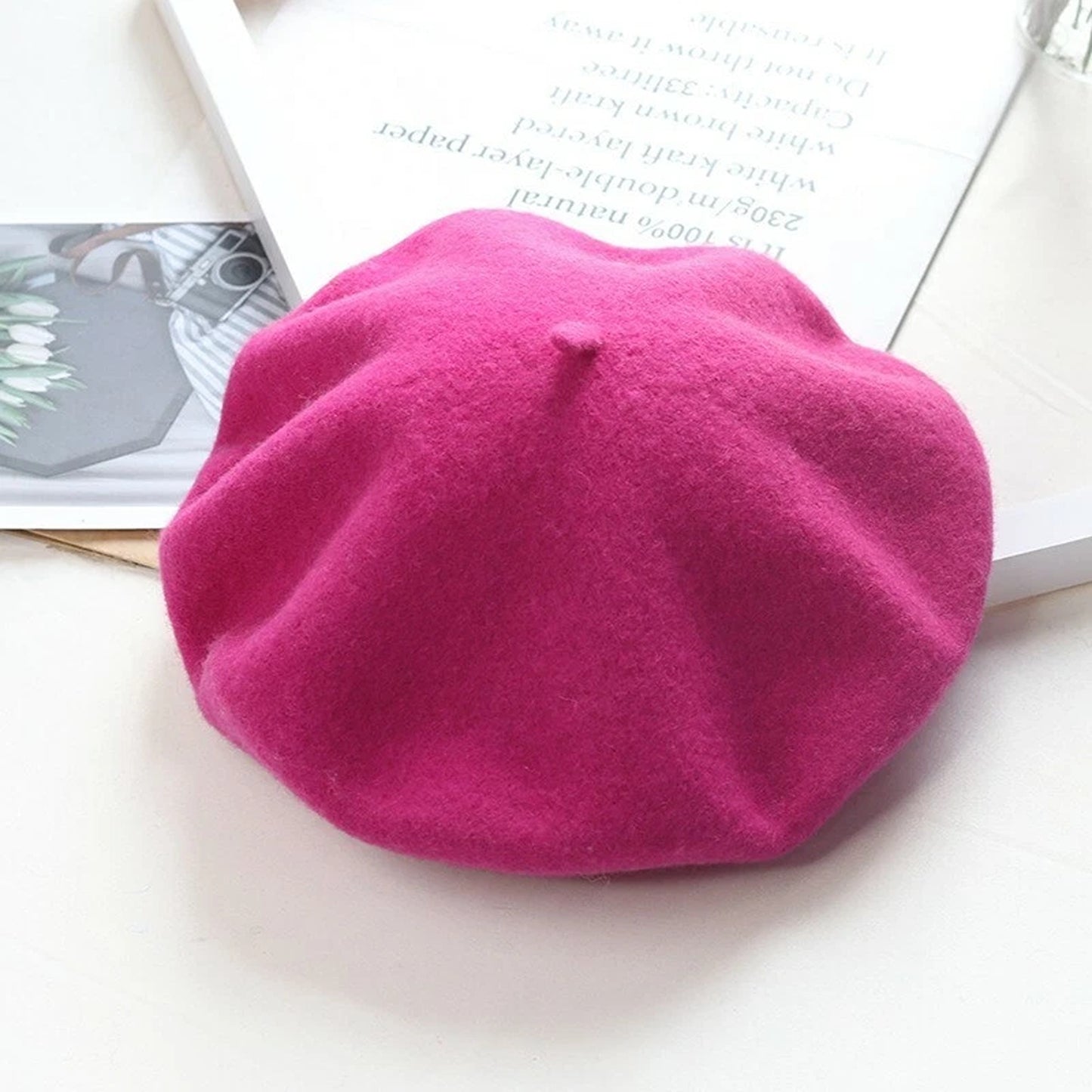 Womens Wool Beret Hat French Style Winter Cap