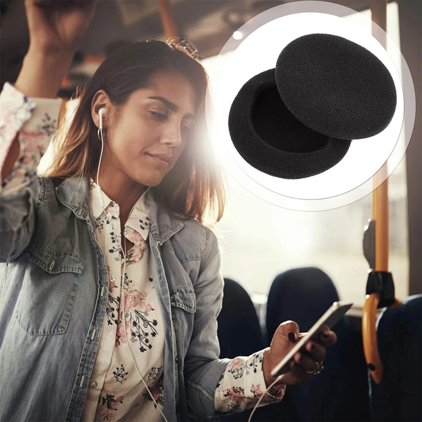 10 Piece Replacement Ear Pads for Headphones and Headsets 5.5cm