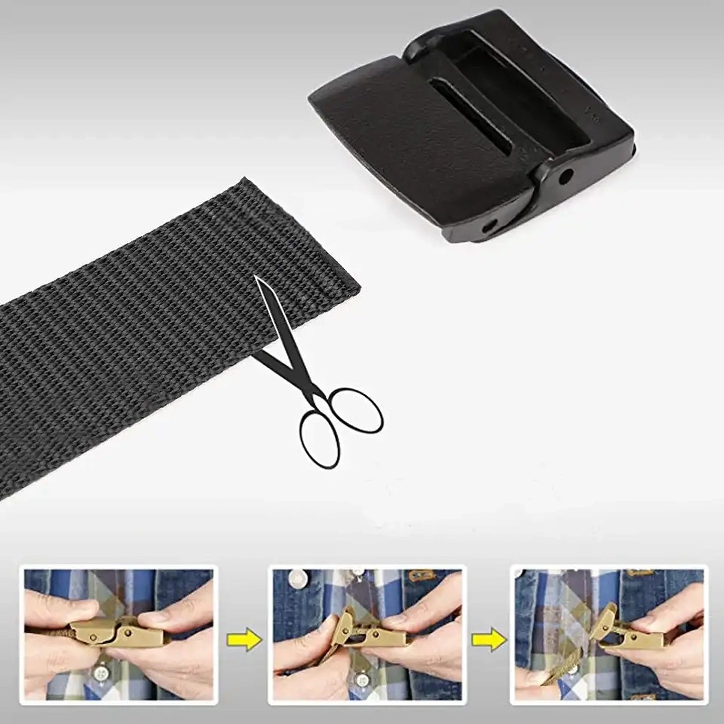 Plastic Buckle Nylon Canvas Belt Military Tactical Waistband Men Women
